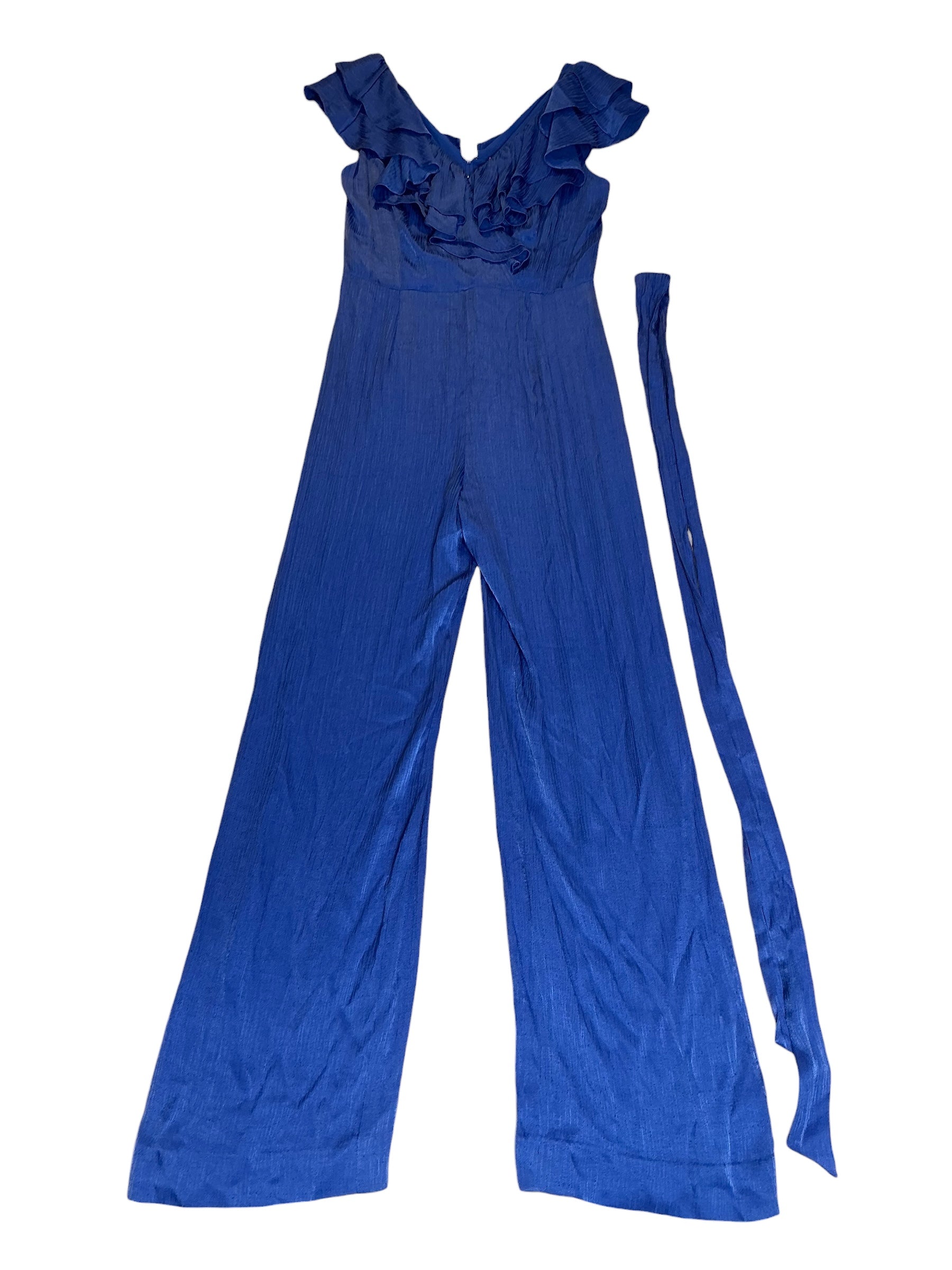 Lilly Pulitzer NWT Amata Ruffle Jumpsuit Alba Blue - Size 6