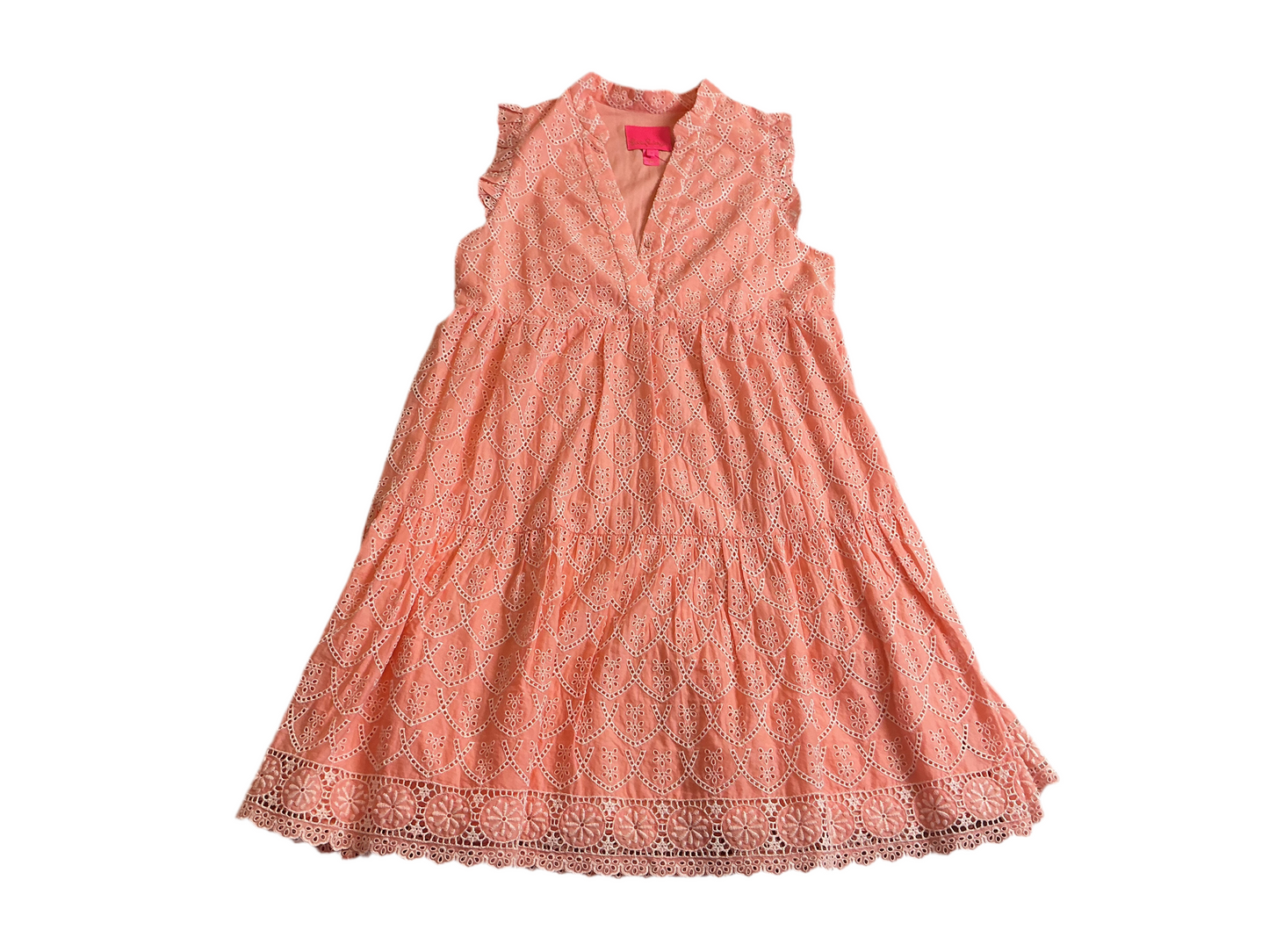 Lilly Pulitzer NWT - Briela Dress - Peach Hyacinth Floral Arch Eyelet - Size S