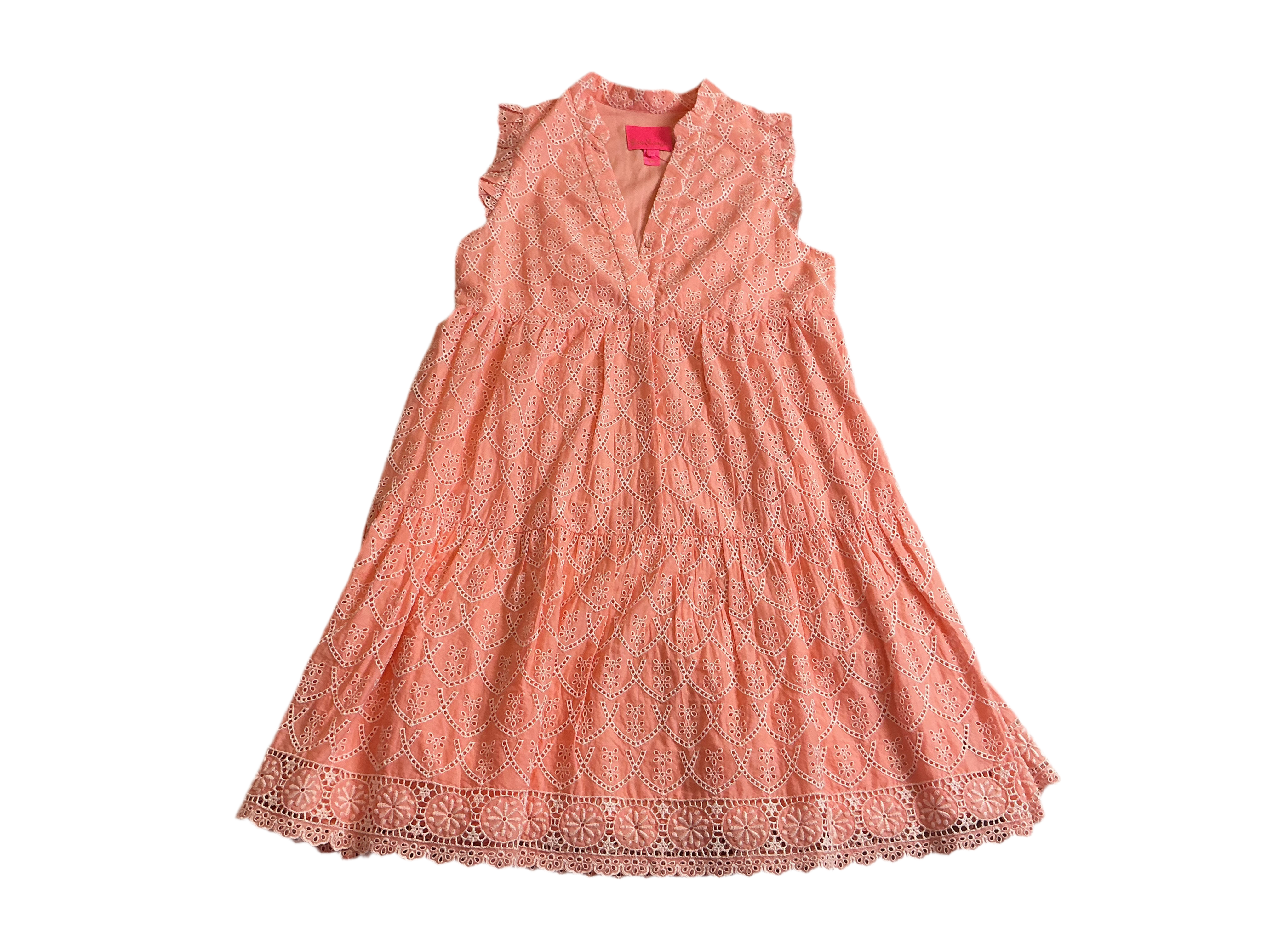 Lilly Pulitzer NWT - Briela Dress - Peach Hyacinth Floral Arch Eyelet - Size S