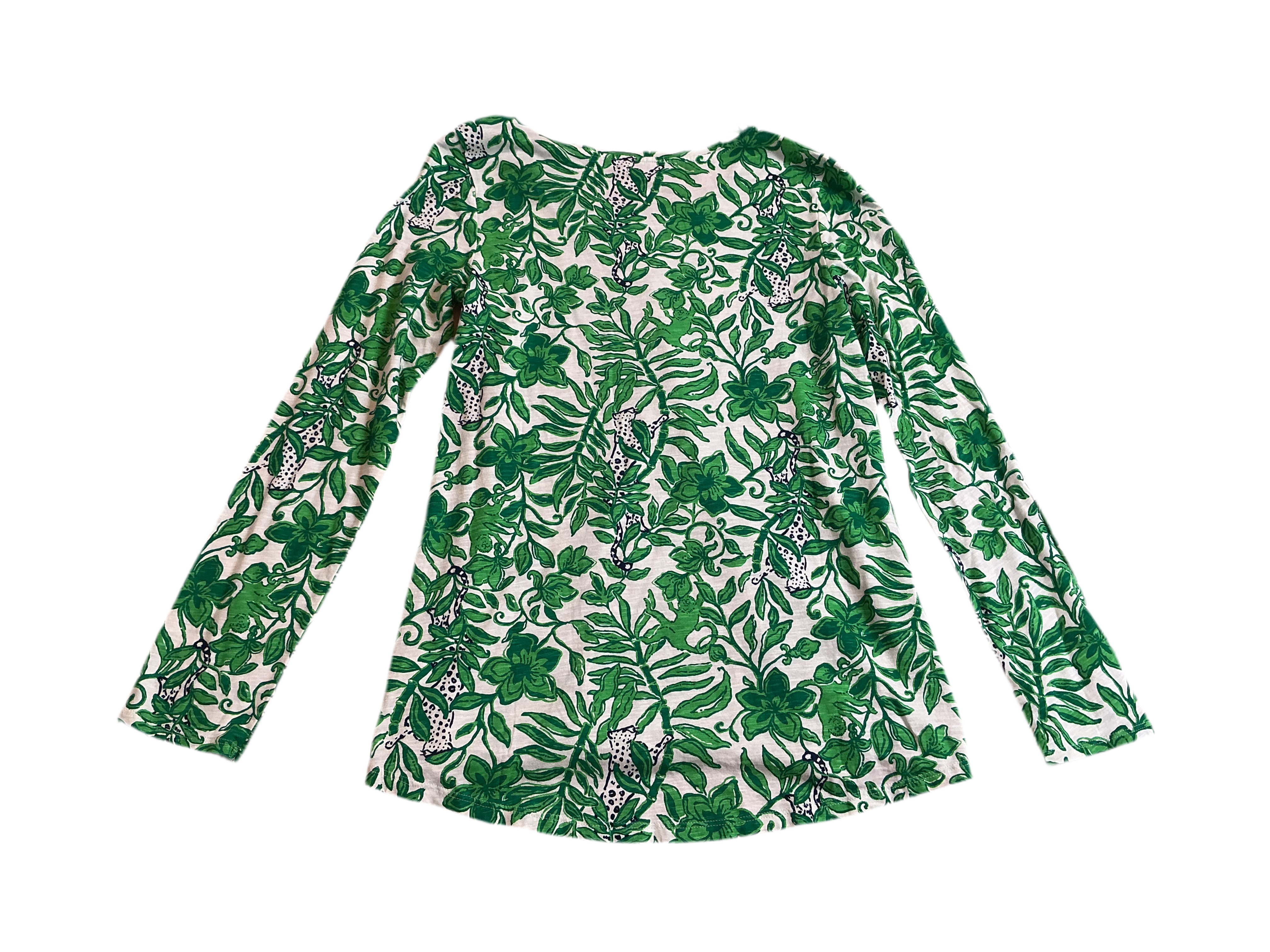 Lilly Pulitzer NWT - Etta Scoop-Neck Long Size - Fiddle Leaf Green Lil Escape Plan - Size XS