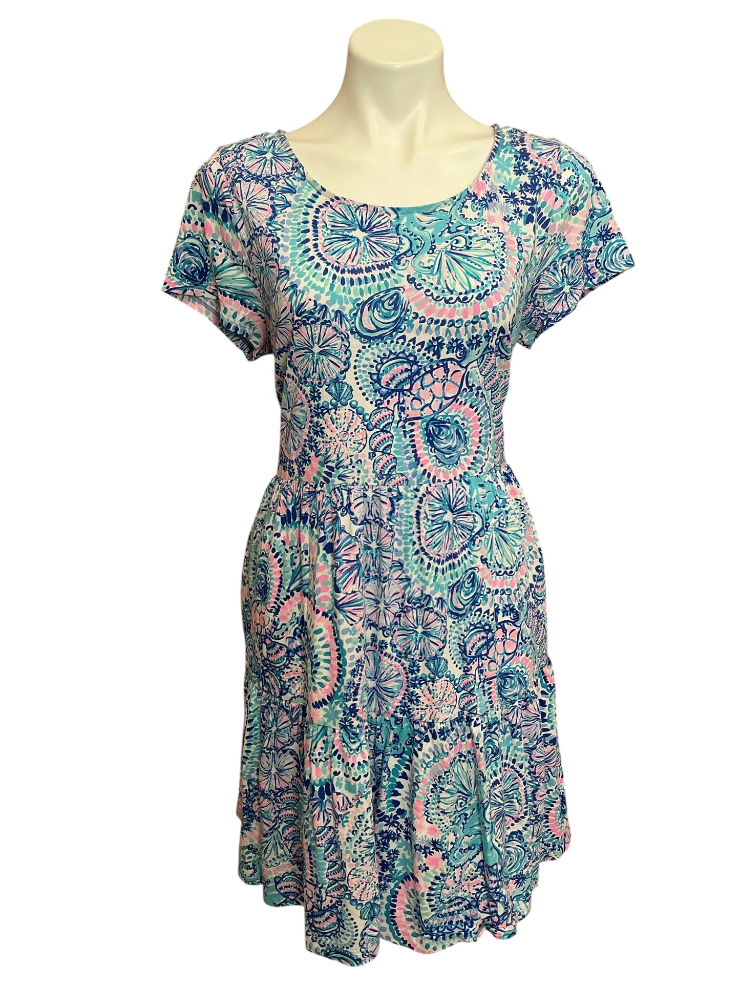 Lilly Pulitzer Geanna Short Sleeve Dress Lookin Sharp - Size XL