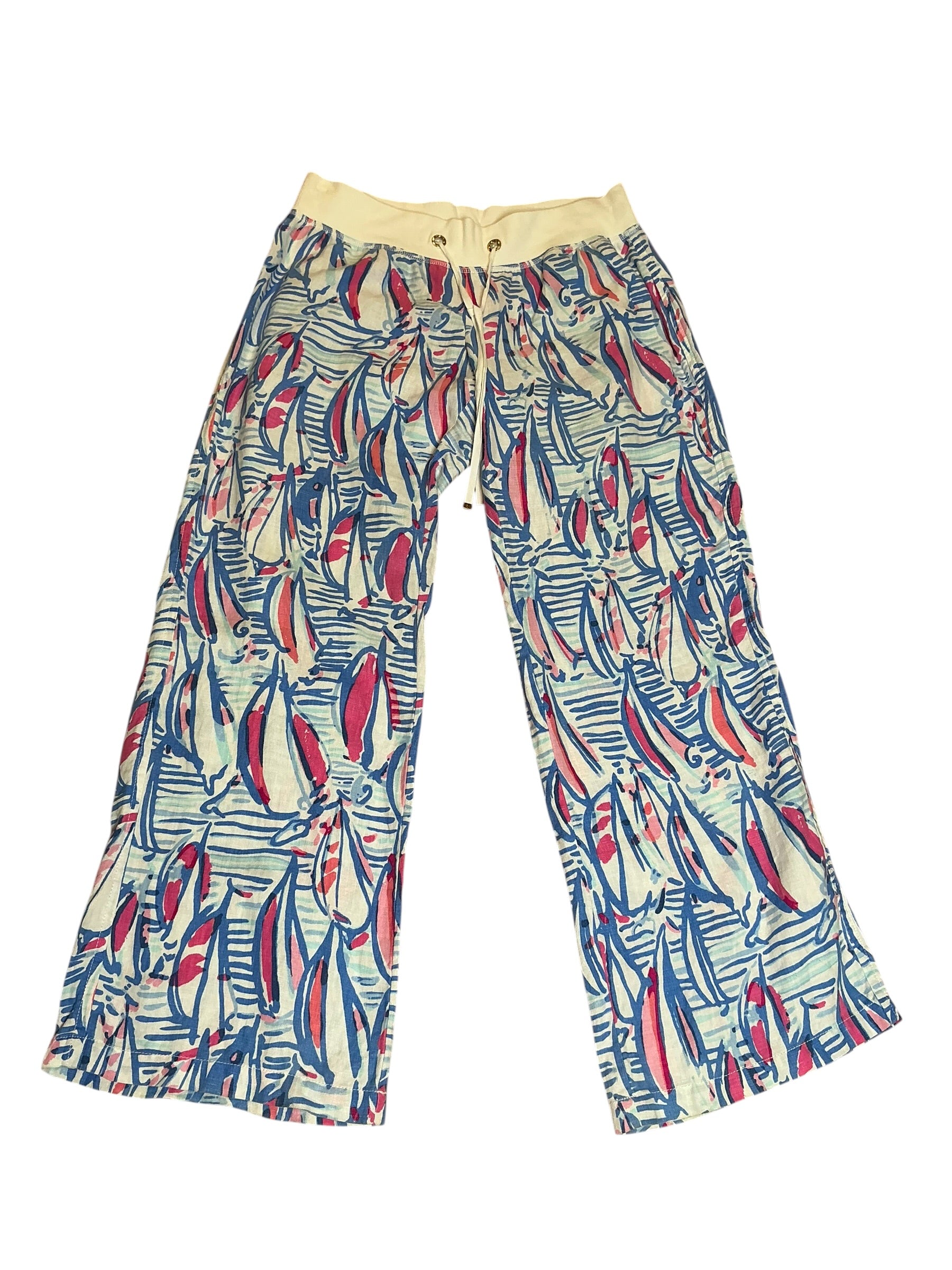 Lilly Pulitzer Beach Pant Red Right Return - Size XL