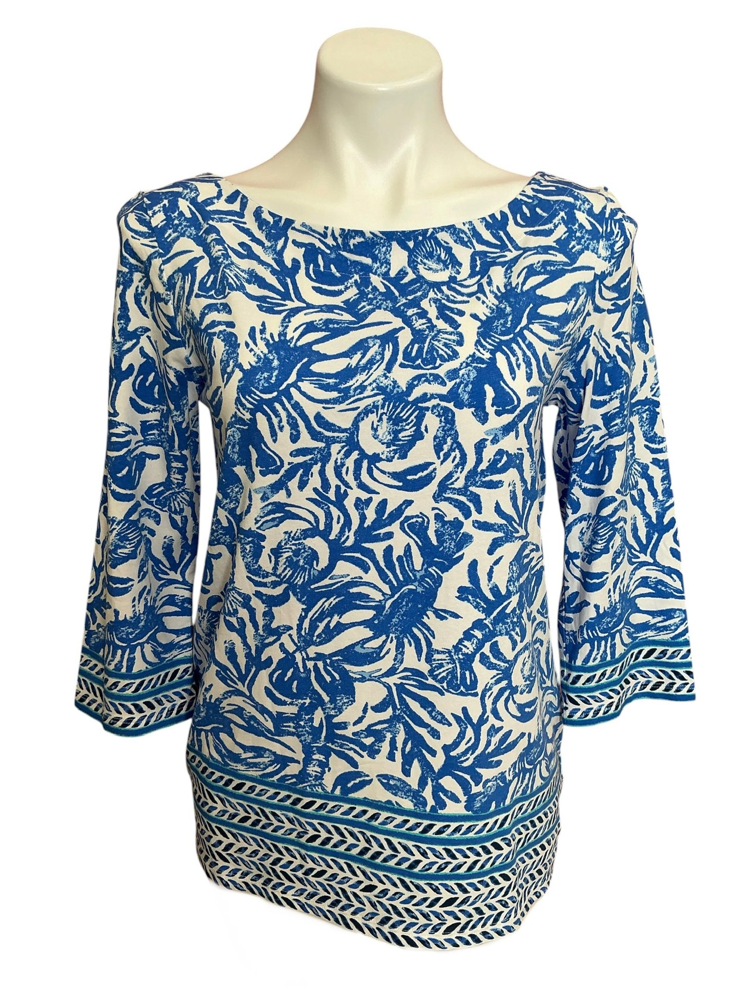 Lilly Pulitzer Waverly Top Resort White On A Roll - Size M