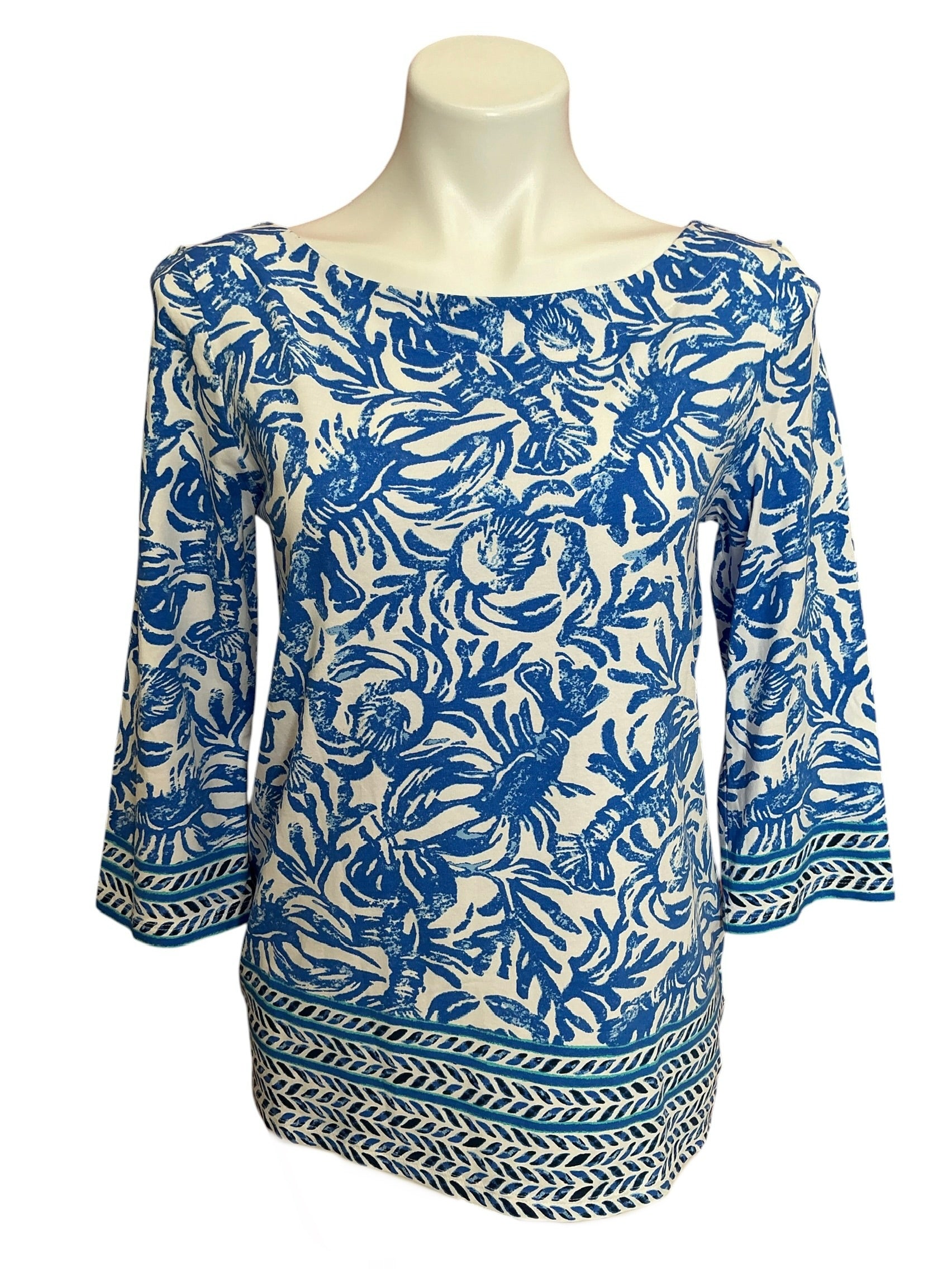 Lilly Pulitzer Waverly Top Resort White On A Roll - Size M
