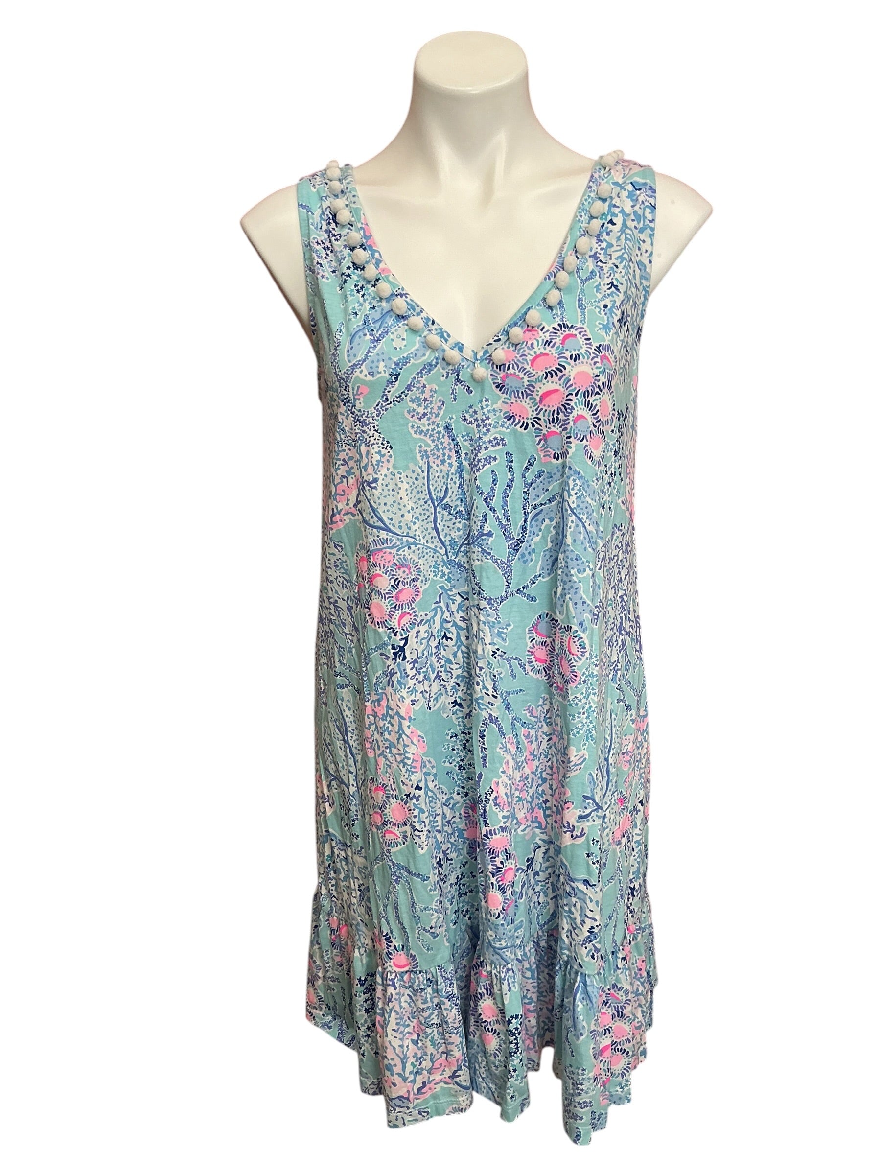 Lilly Pulitzer Camilla Swing Dress Blue Ibiza Now You Sea Me - Size L