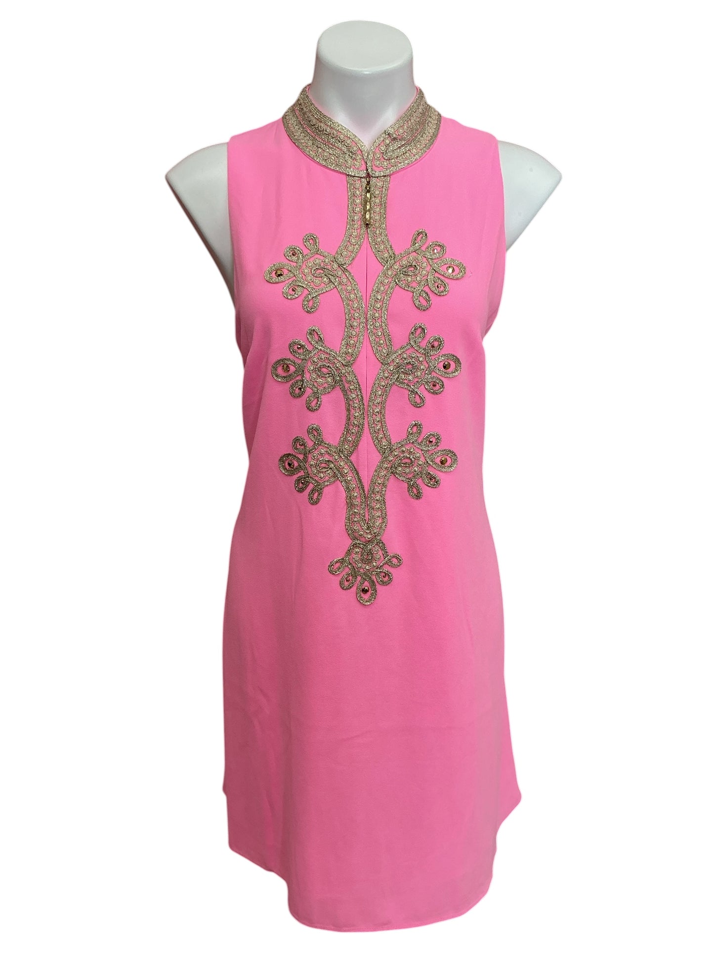 Lilly Pulitzer Jane High Collar Shift Dress Pelican Pink - Size 10