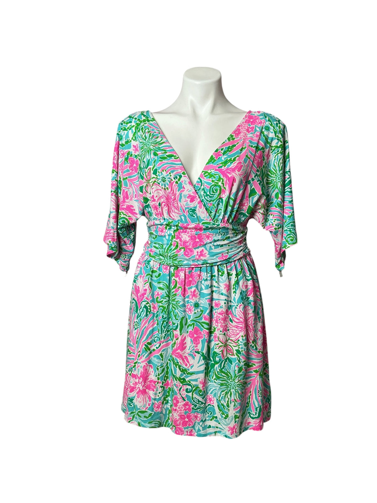 Lilly Pulitzer Parigi Skort Romper Amalfi Blue Leaf It Wild - Size S