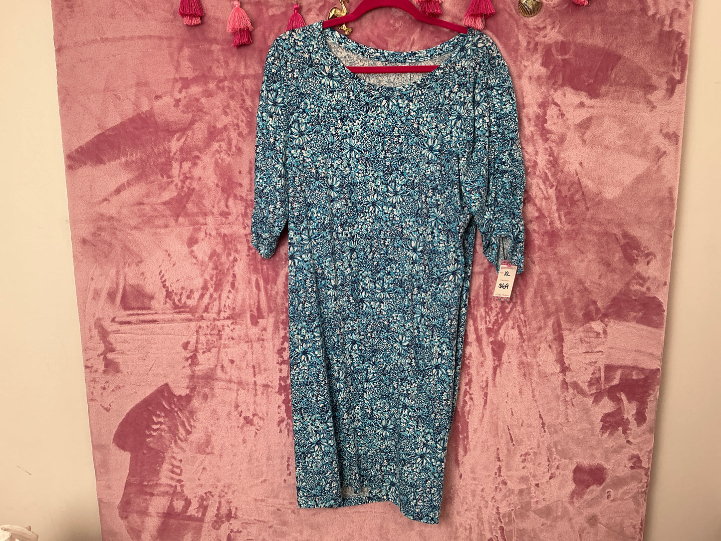 Lilly Pulitzer Belden Elbow Sleeve Dress - Blooming Together - Size XL