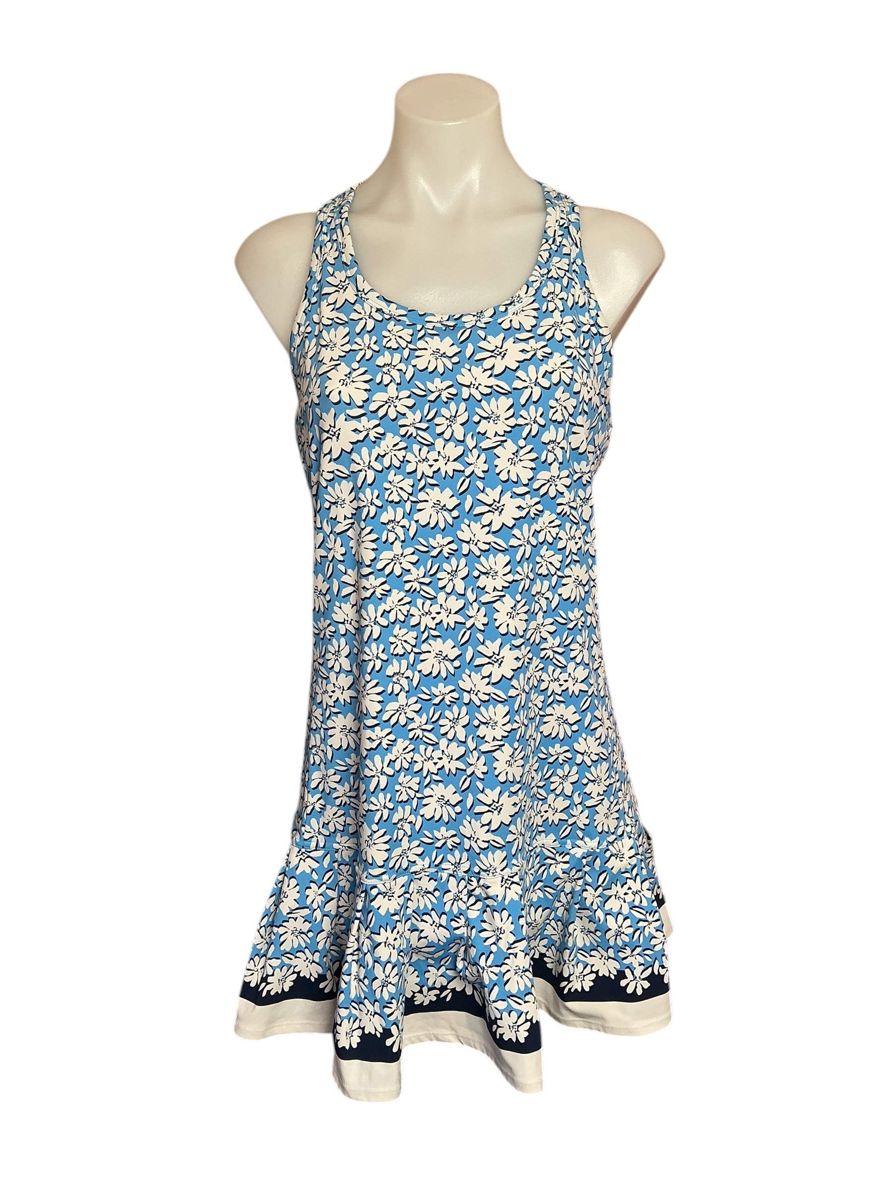 Lilly Pulitzer Ace Active Dress - Lunar Blue Palm Beach Petals - Size S