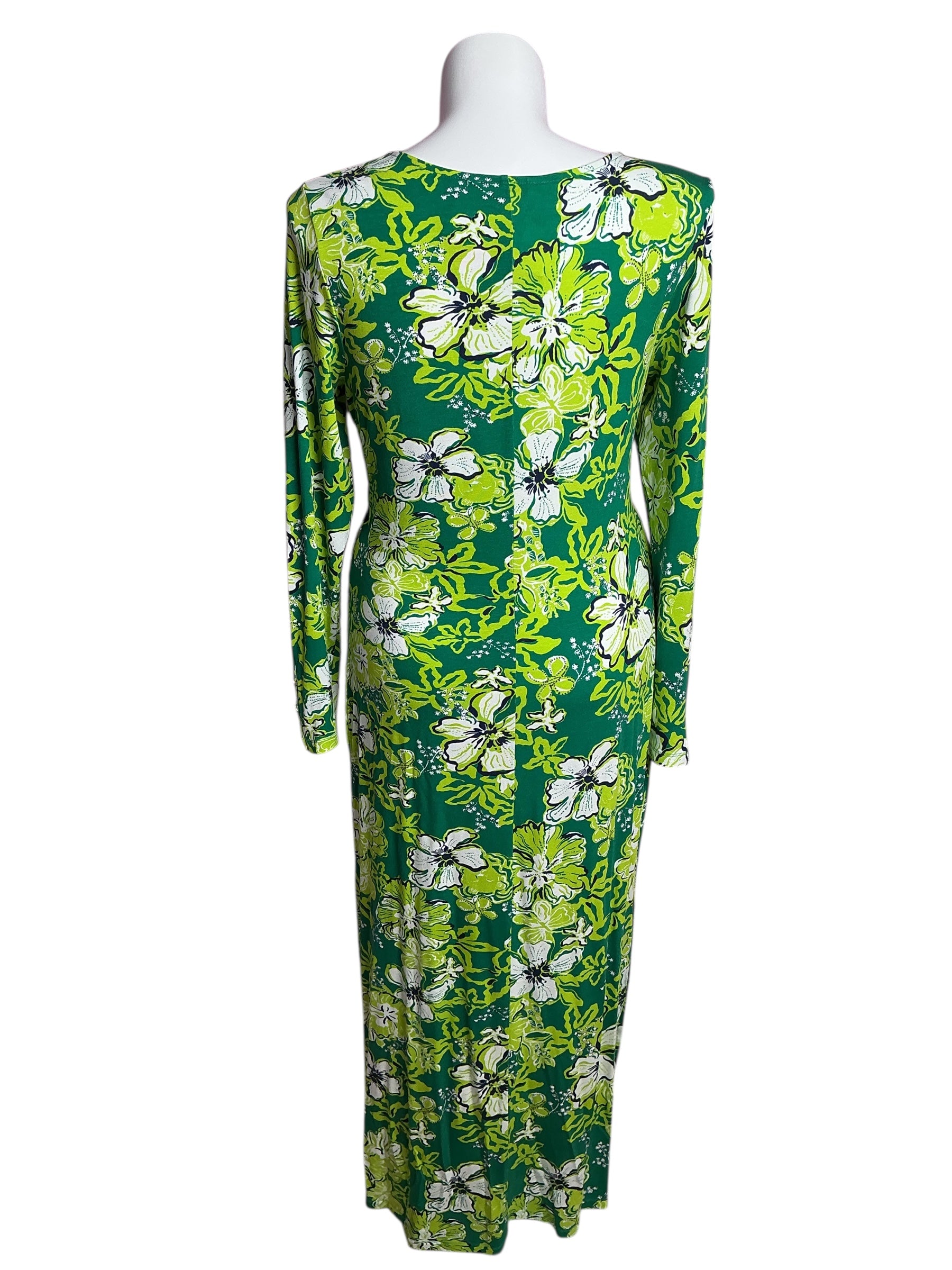 Lilly Pulitzer- NWT Alessani Maxi Dress Fiddle Leaf Green Once And Floral Size XL
