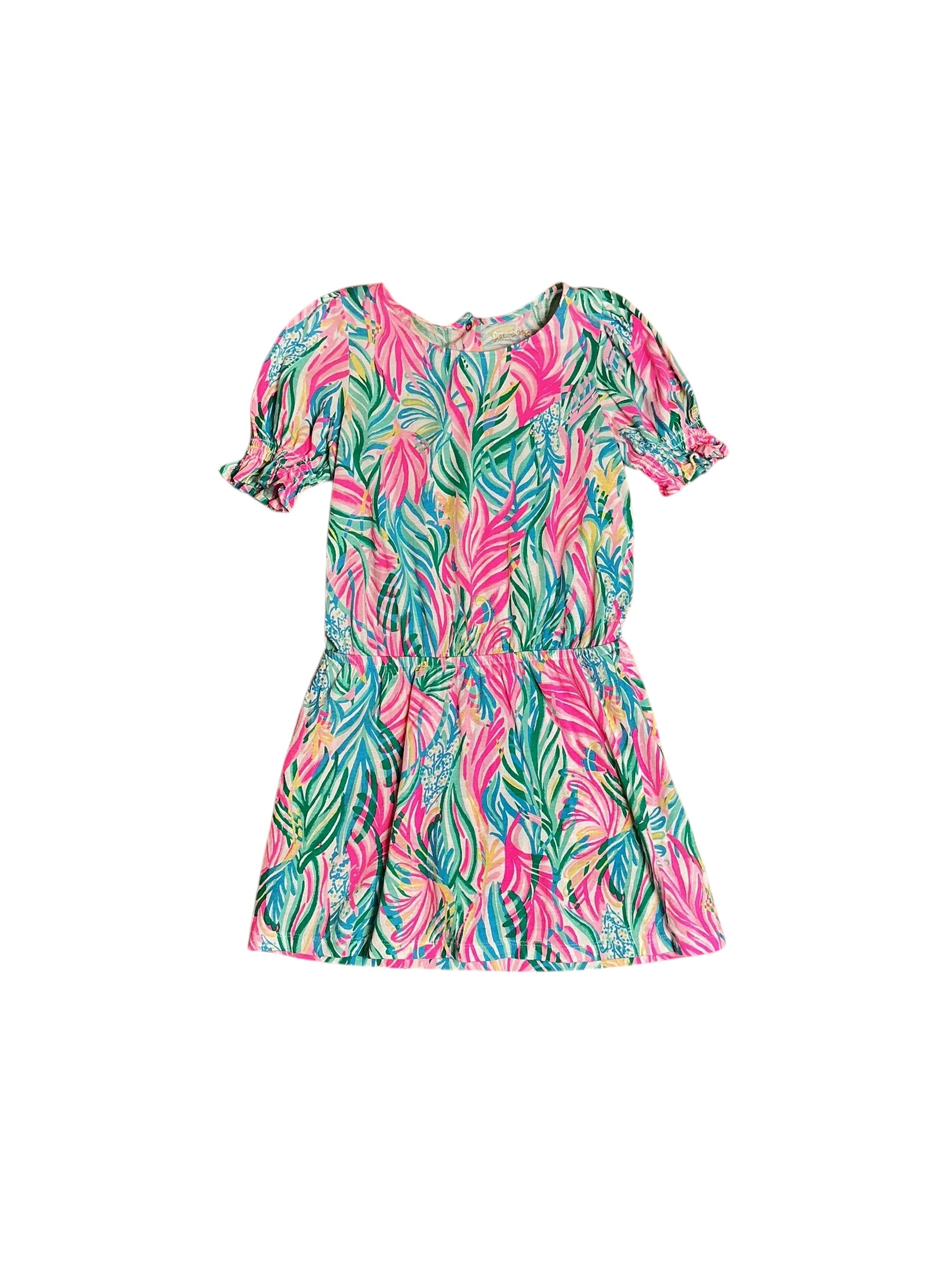 Lilly Pulitzer Girls Mini Adley Romper Turtle Soiree - Size L 8-10