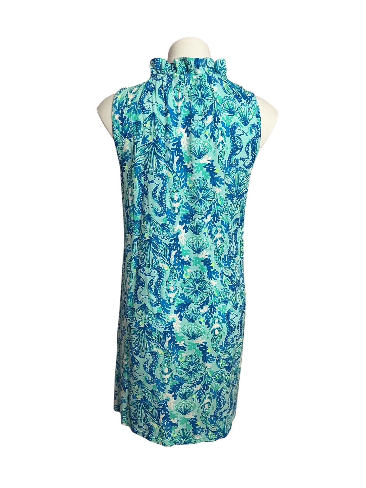 Lilly Pulitzer Azlynn Dress Sea Glass Aqua Seeing Double - Size M