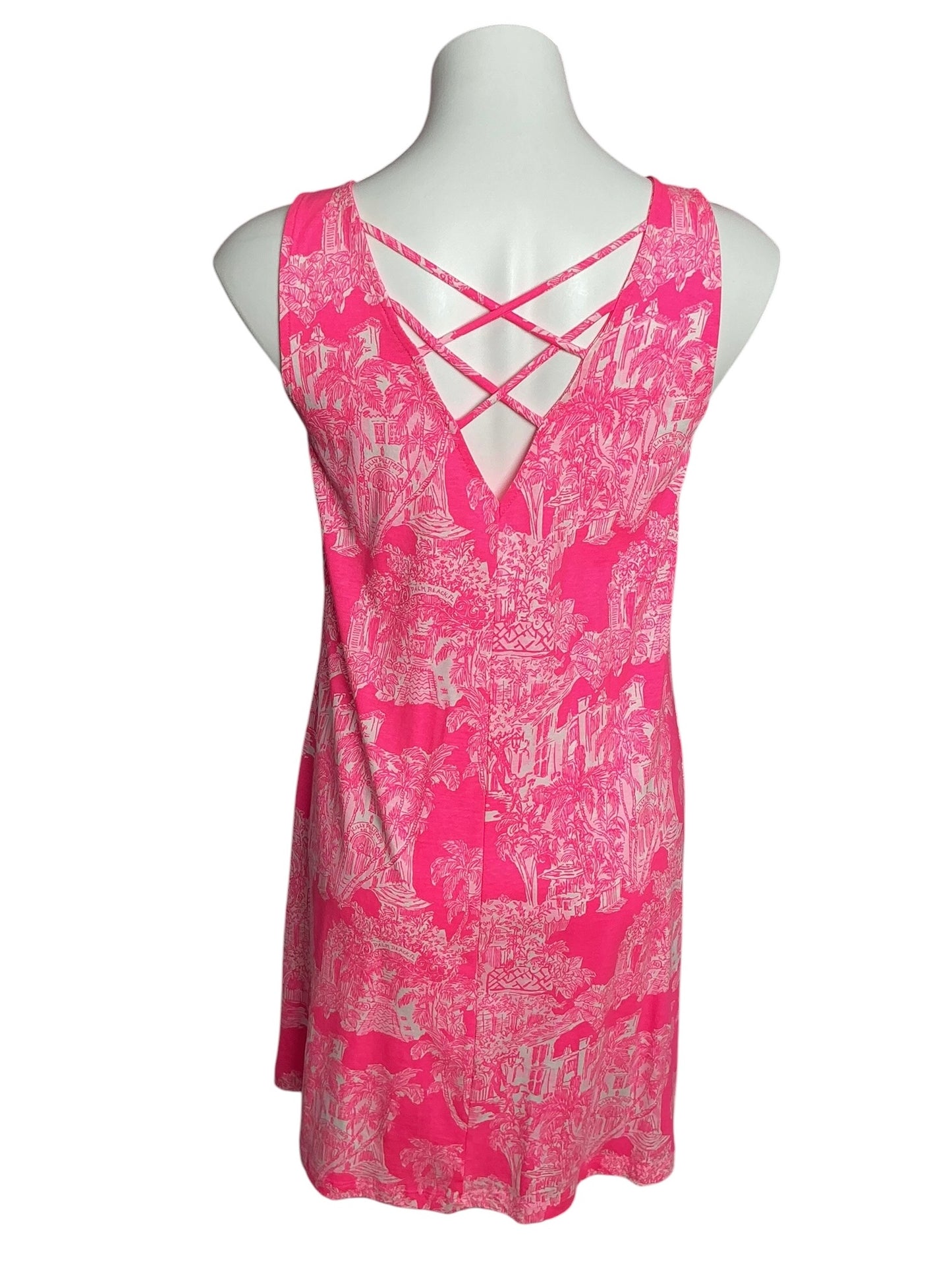 Lilly Pulitzer NWT Kristen Dress Roxie Pink PB Anniversary Toile - Size S