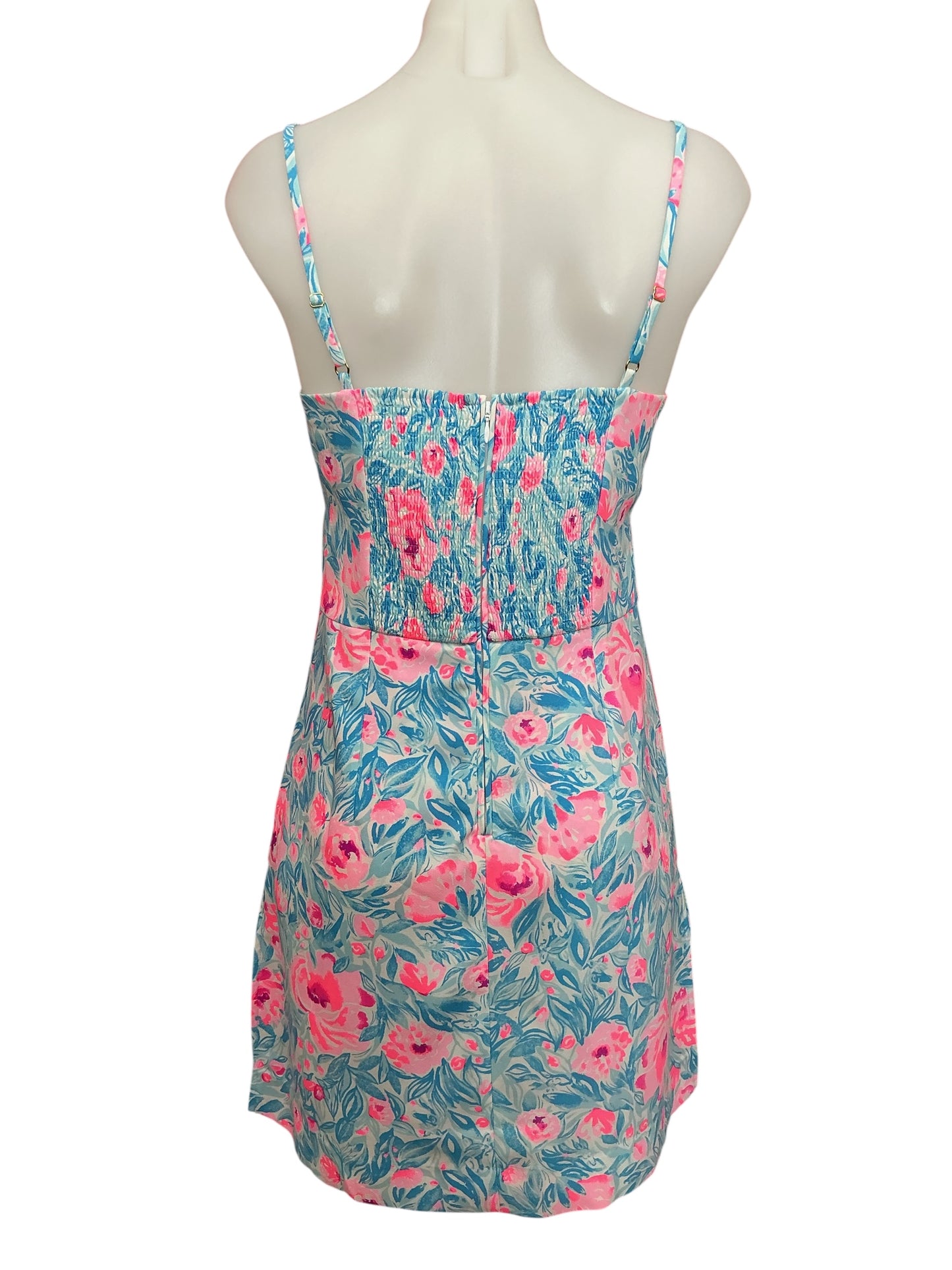 Lilly Pulitzer Bente Romper Bondi Blue My Little Peony - Size 4