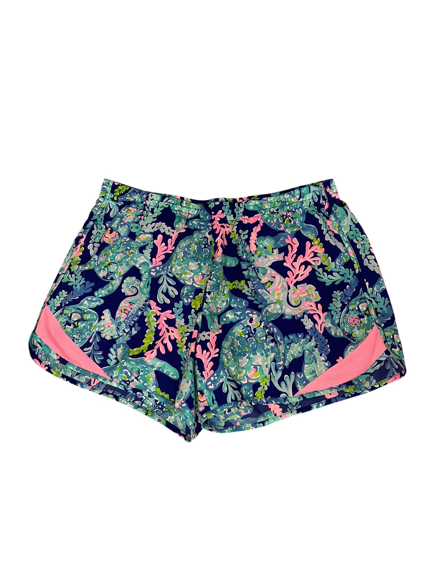 Lilly Pulitzer Luxletic Ocean Trail Shorts Turtle Amazement - Size S