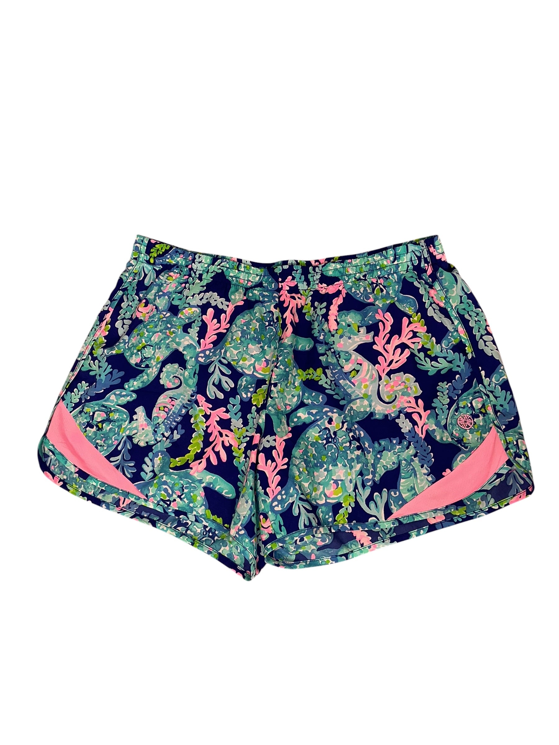 Lilly Pulitzer Luxletic Ocean Trail Shorts Turtle Amazement - Size S