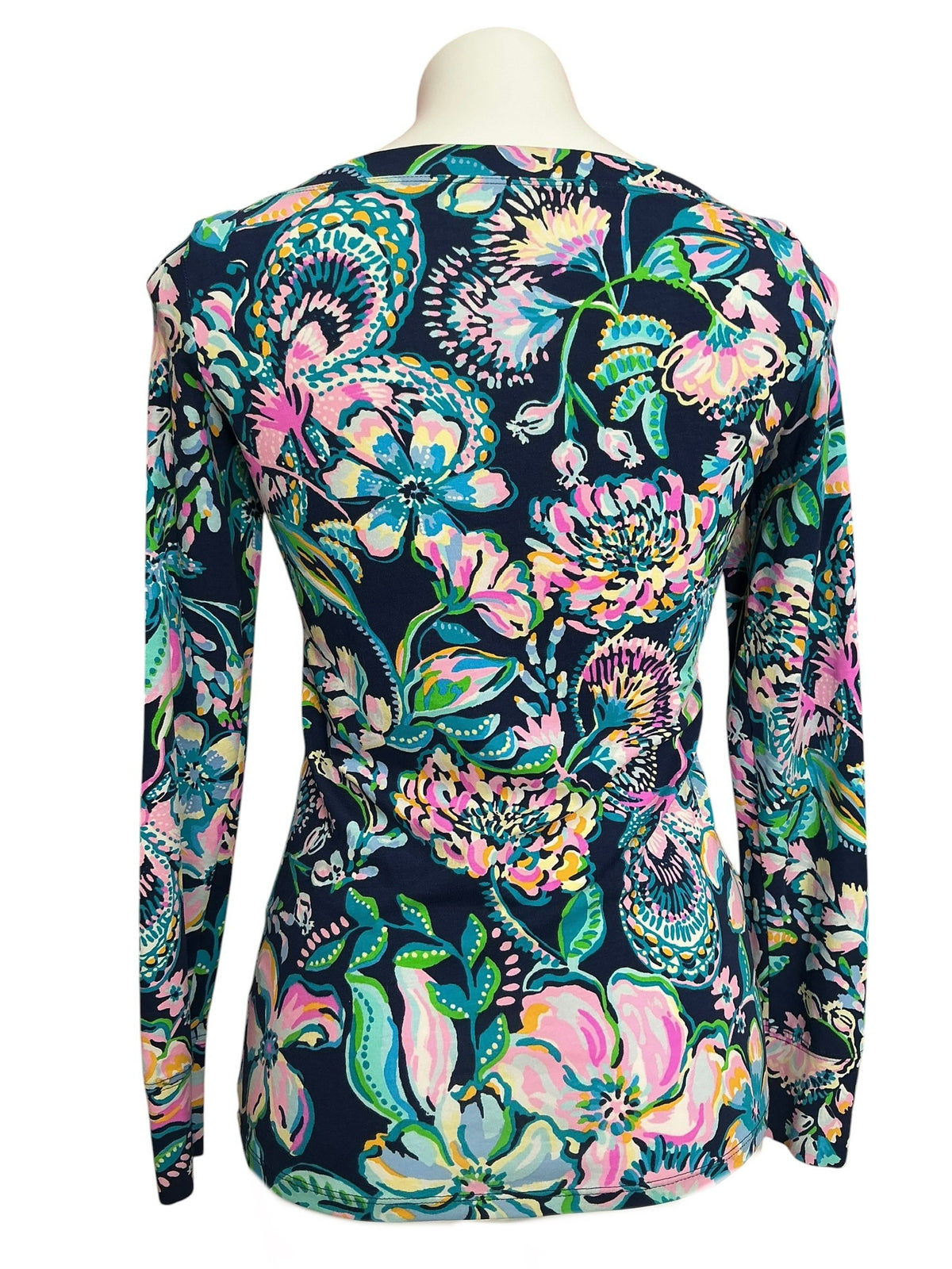 Lilly Pulitzer Aleah Top High Tide Navy She’s Got Sol - Size XS