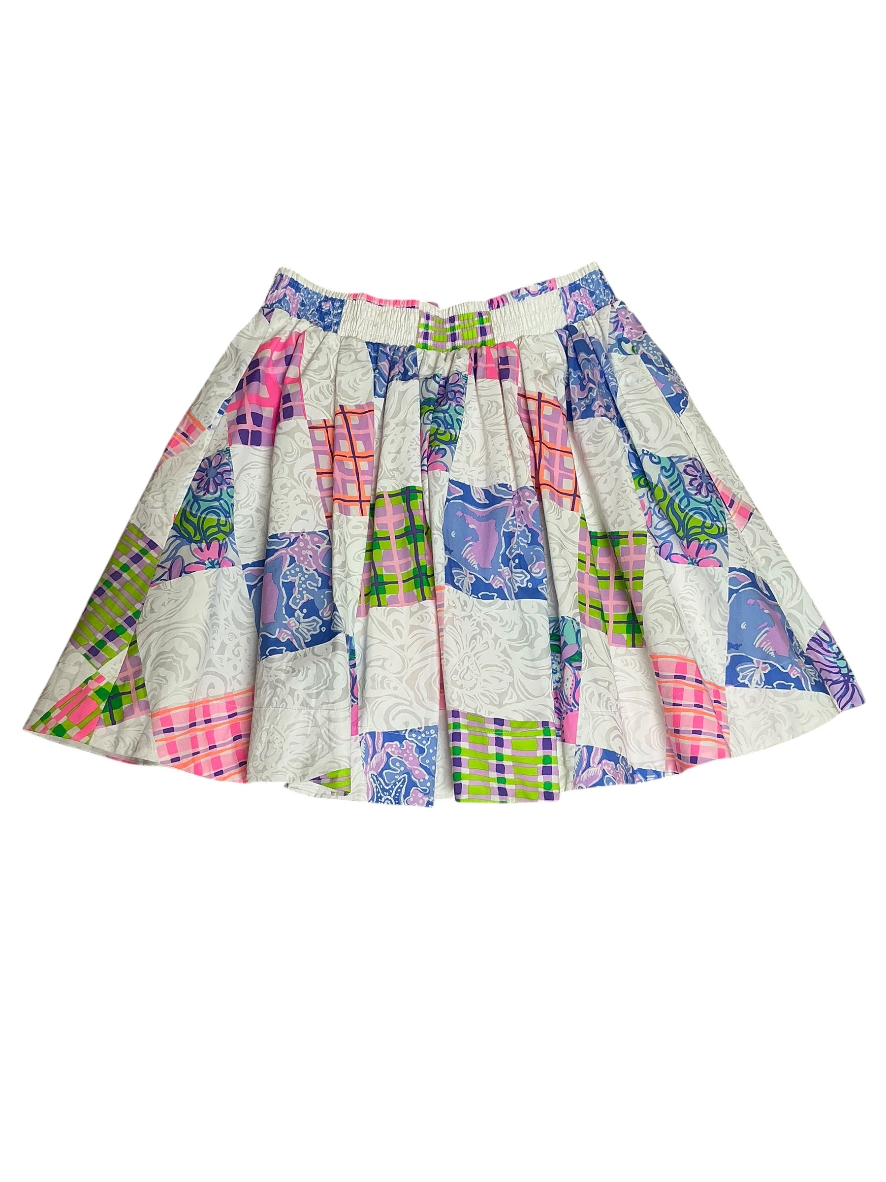 Lilly Pulitzer NWT Dani Skirt Multi Patch Me If You Can - Size XS