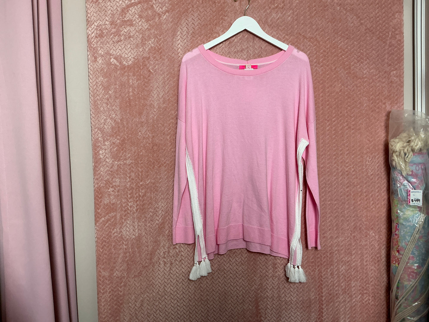 Lilly Pulitzer NWT Damaris Sweater Pink Blossom - Size XL