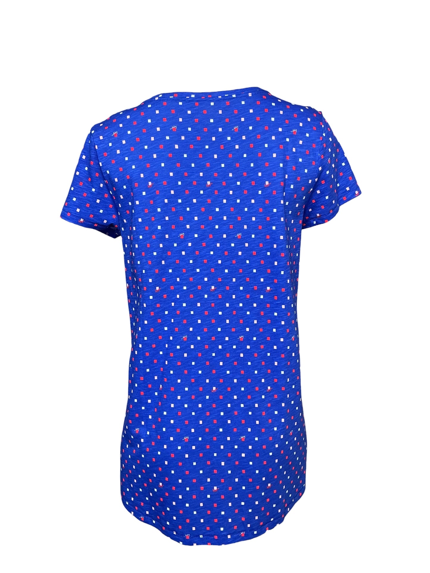 Lilly Pulitzer NWT Etta V-Neck - Borealis Blue Lilly Squared - Size S