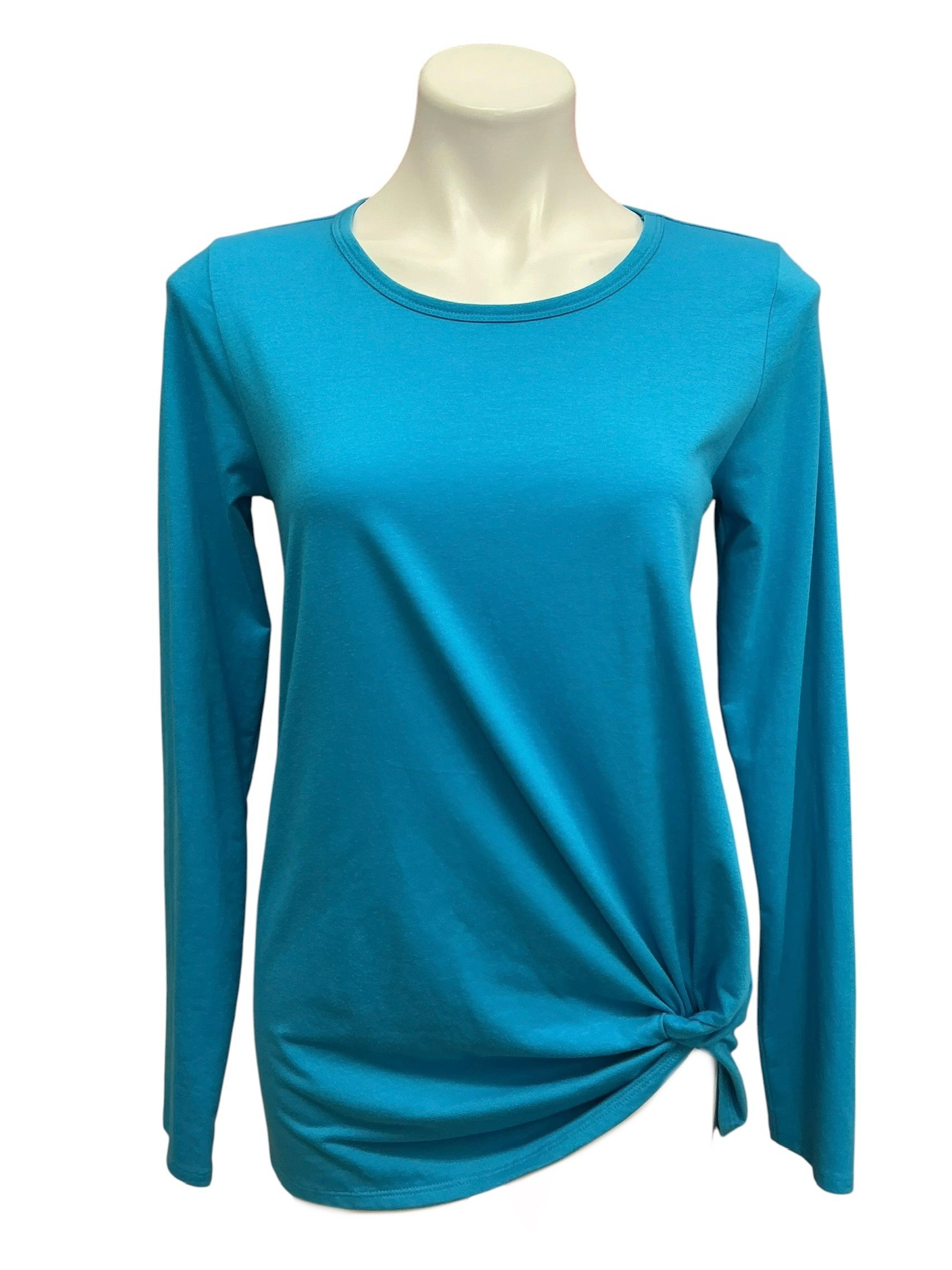 Lilly Pulitzer Tarina Long Sleeve Tee Turquoise Shore - Size M