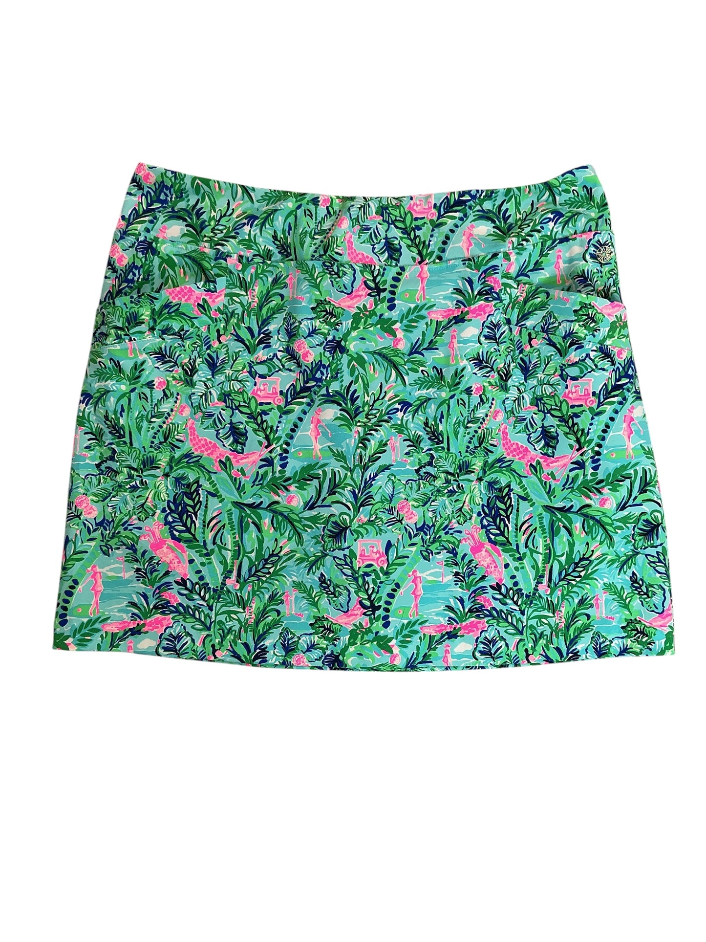Lilly Pulitzer Monica Golf Skort Blue Horizon Par Faction - Size 14
