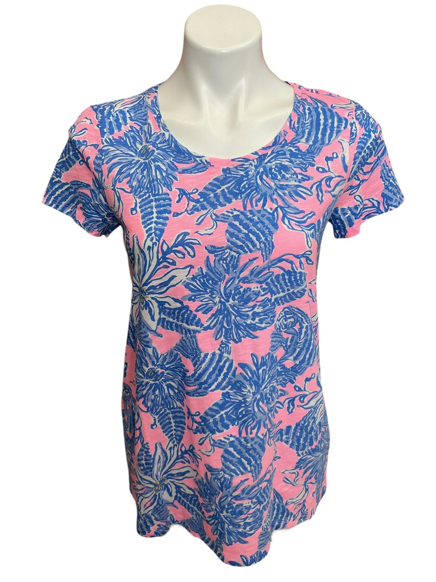 Lilly Pulitzer NWT Etta Scoop-Neck Top Conch Shell Pink Up Scale - Size S