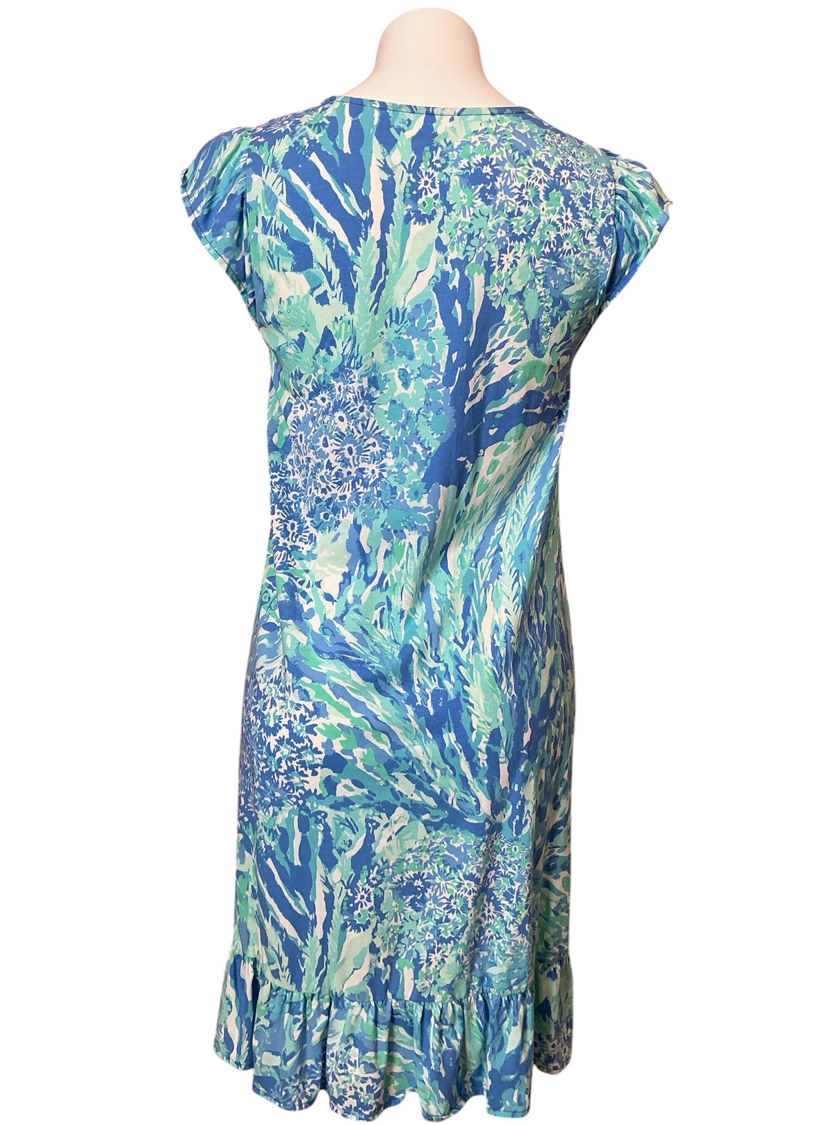 Lilly Pulitzer Rejina Dress Blue Haven Hey Hey Soleil - Size M