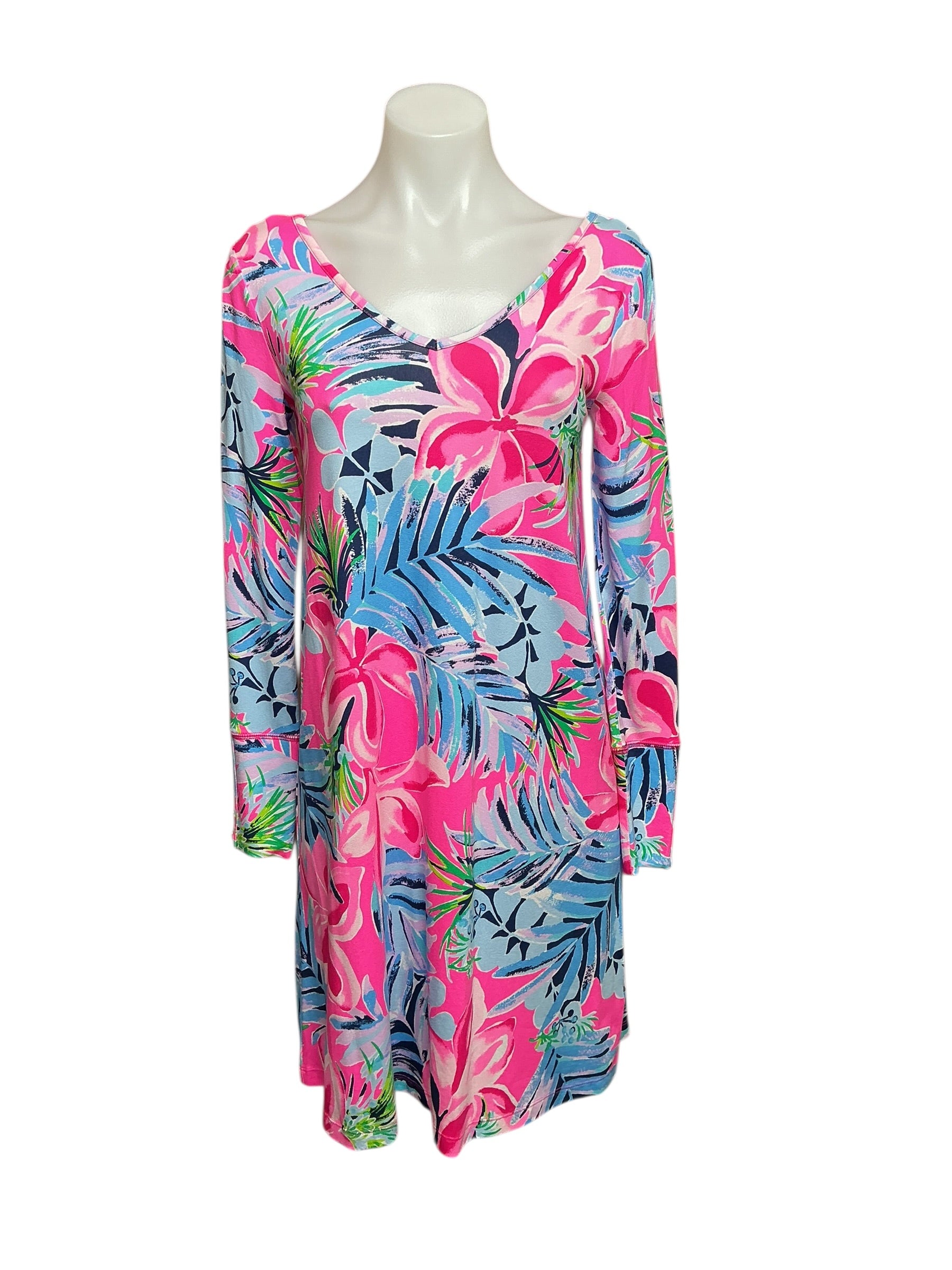 Lilly Pulitzer NWT Kaisley Dual Neck UPF 50+ - Cockatoo Pink Pretty In Pink - Size XS