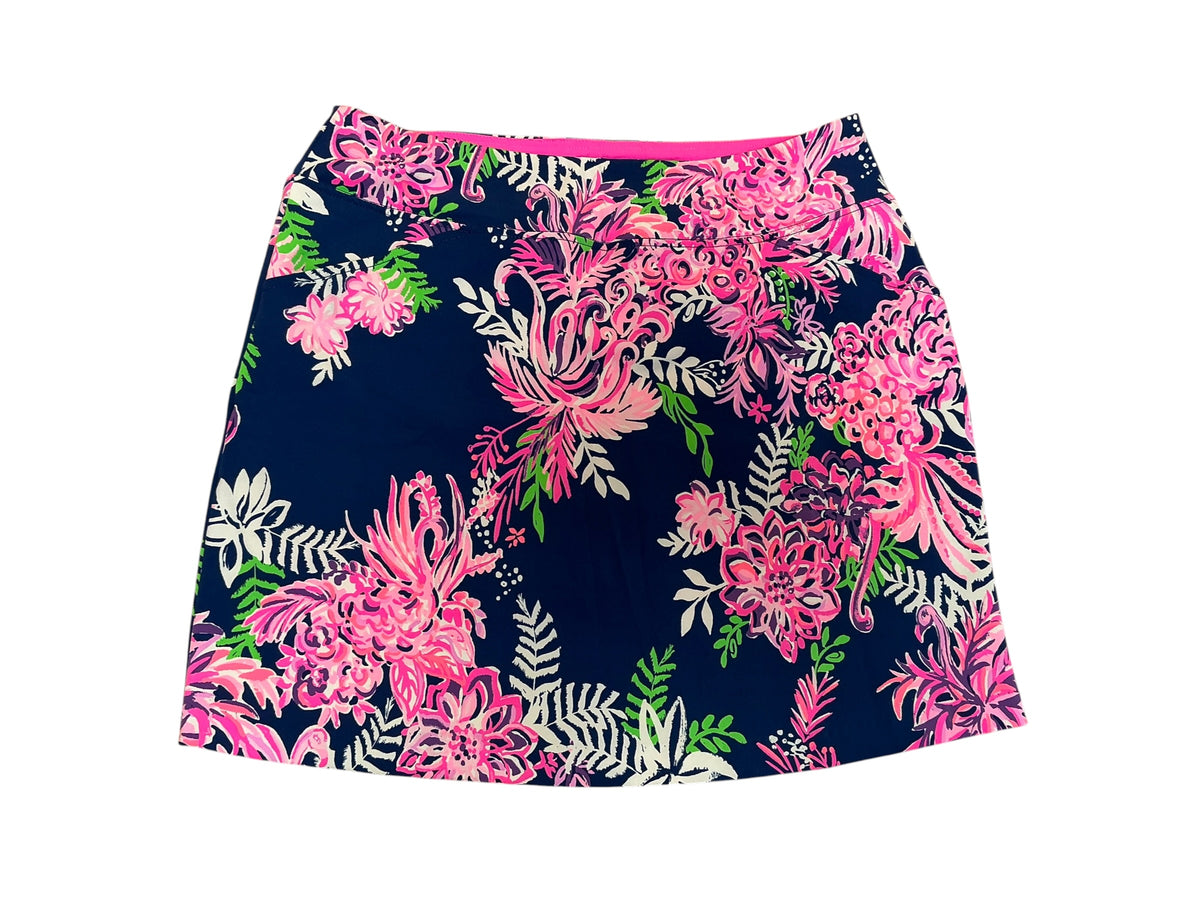 Lilly Pulitzer Luxletic Monica Golf Skort Oyster Bay Navy Ruffle Your Feathers - Size 10