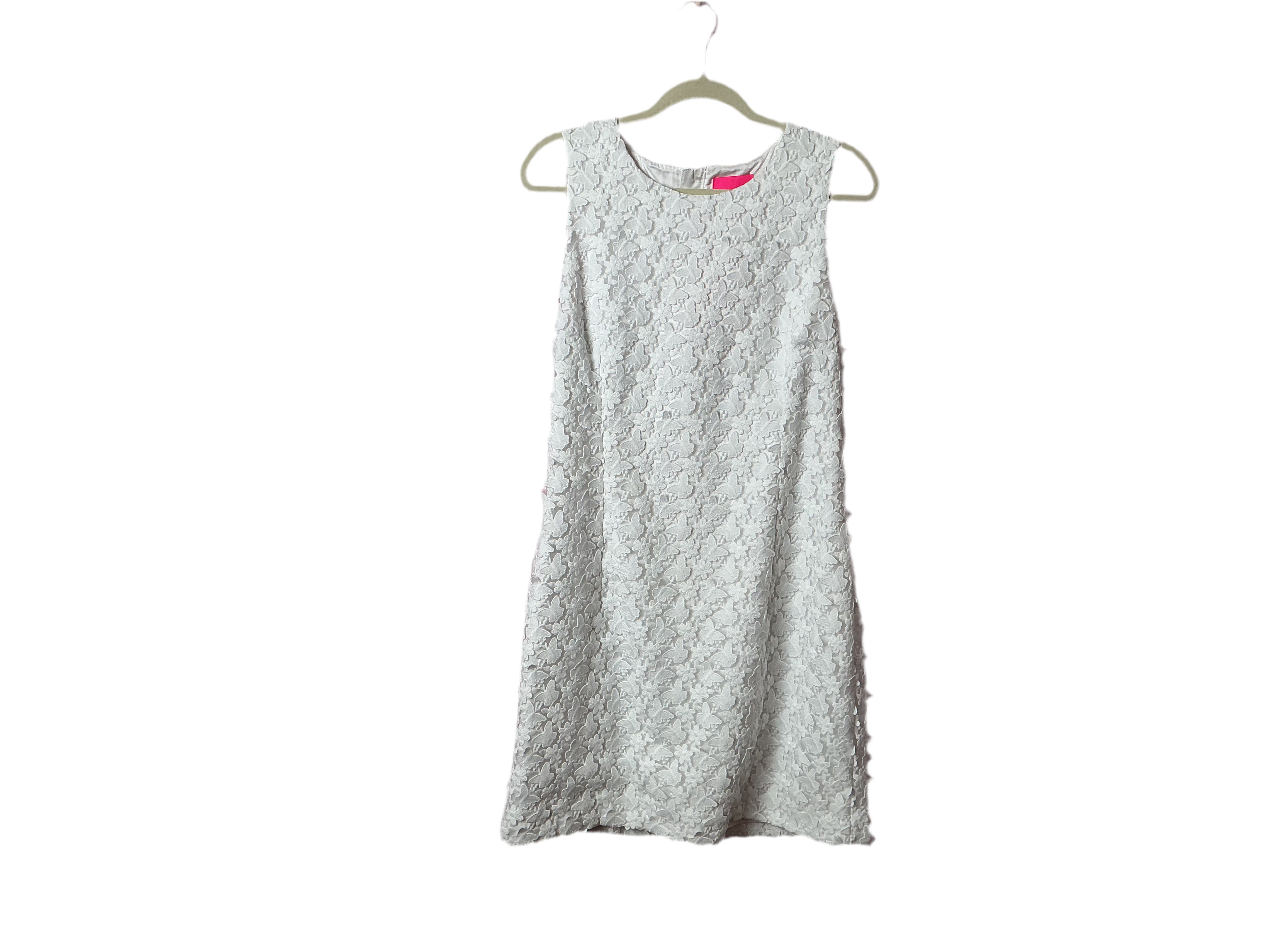 Lilly Pulitzer NWT - Mila Lace Shift - Resort White Butterfly Garden 3D LA - Size 14