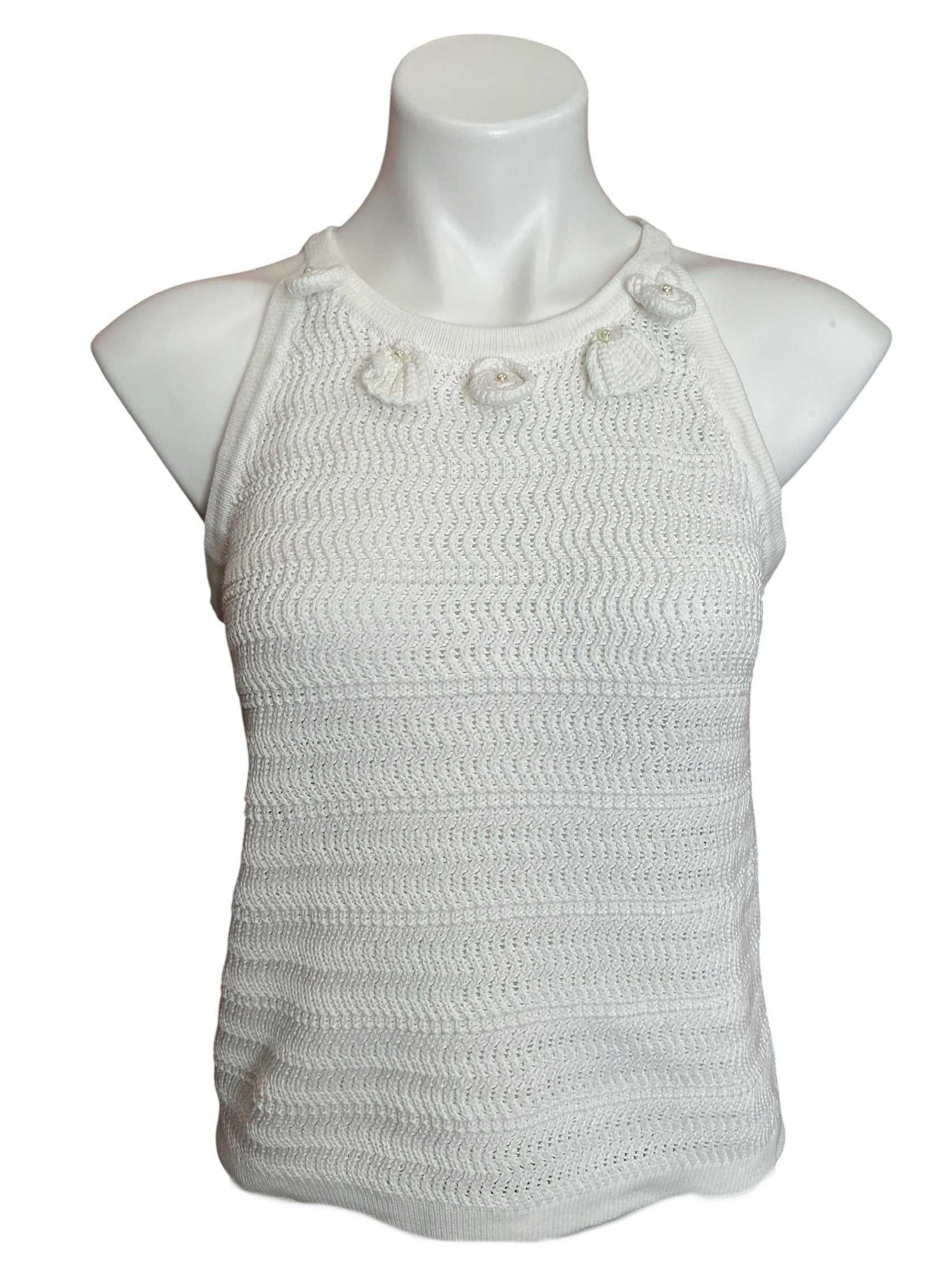 Lilly Pulitzer Emra Sweater Tank Top Resort White - Size S