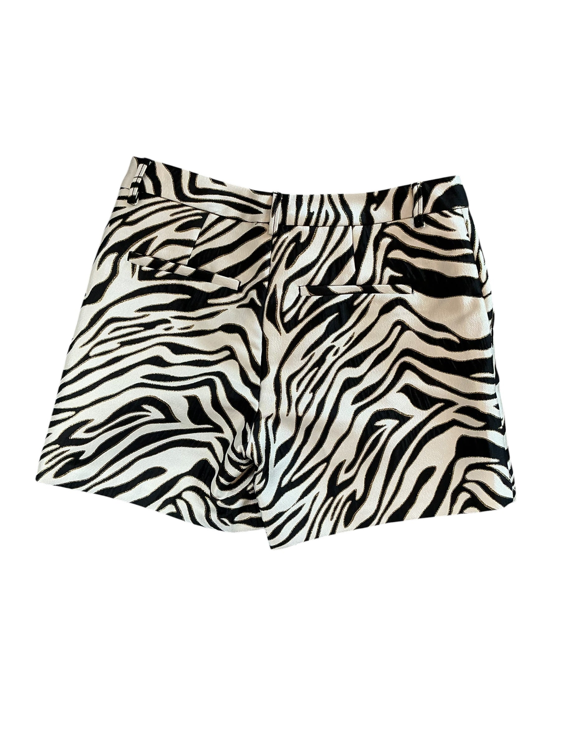 Lilly Pulitzer NWT Gretchen High Rise Shorts - Black Zebra Jacquard - Size 2