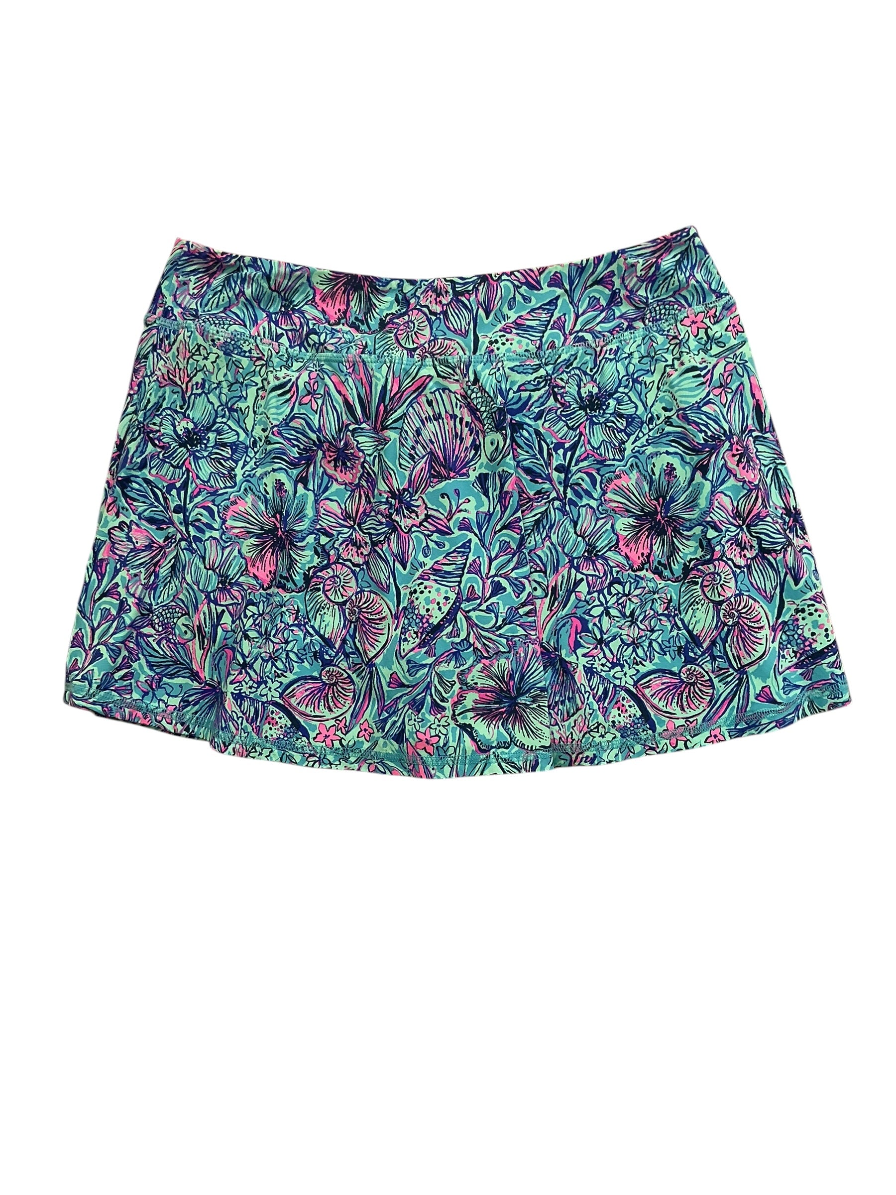 Lilly Pulitzer UPF 50+ Aila Skort Breakwater Blue Shells N Bells - Size L