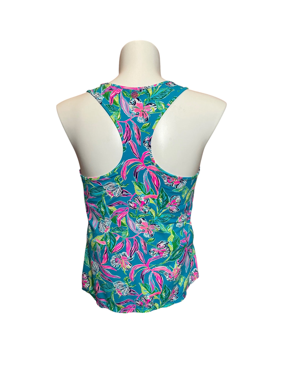 Lilly Pulitzer Luxletic Mina Bra Tank Top Formentera Keep Beleafing - Size XL