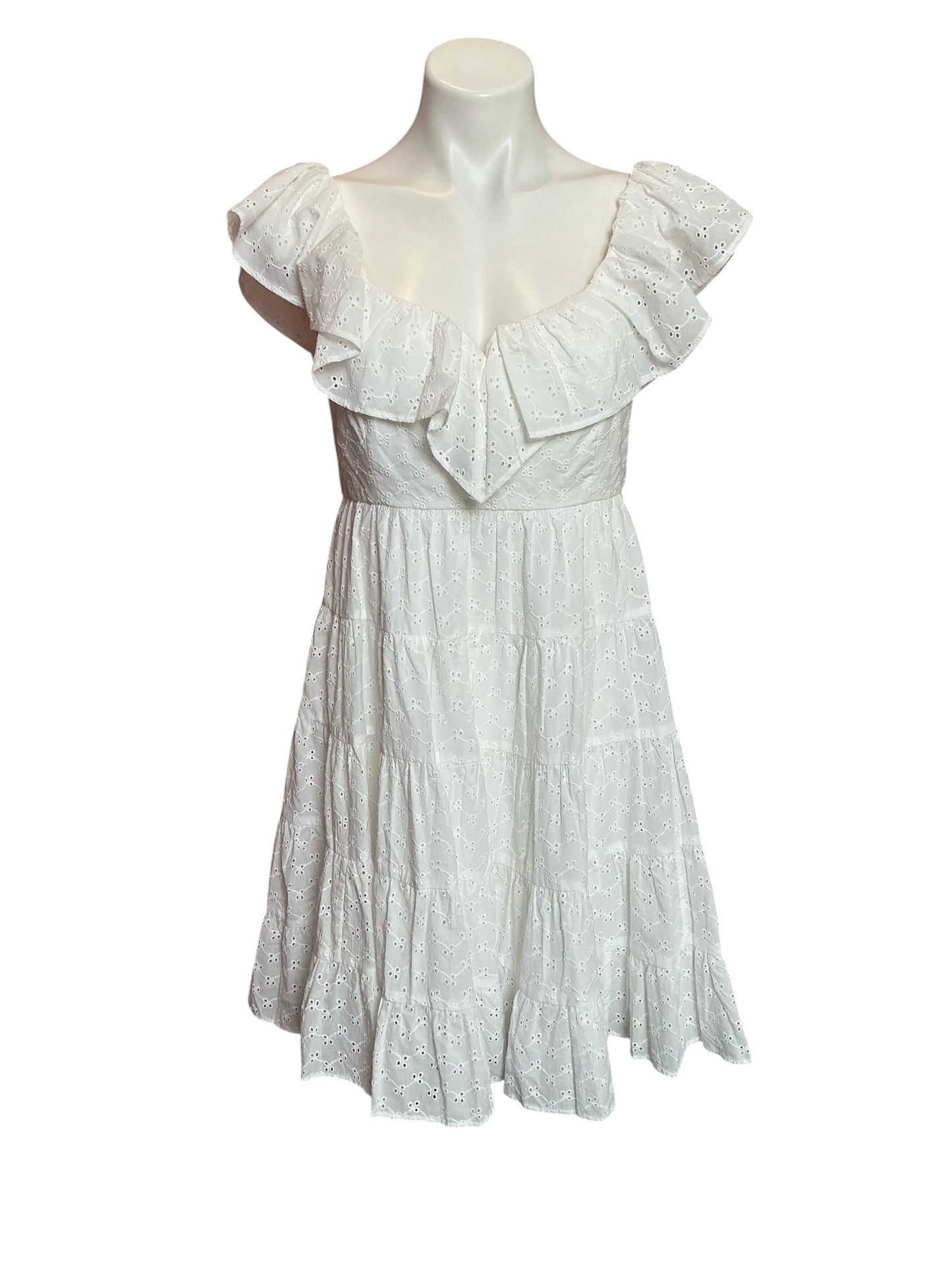 Lilly Pulitzer NWT Emie Dress Resort White Ditsy Vine Eyelet - Size 6