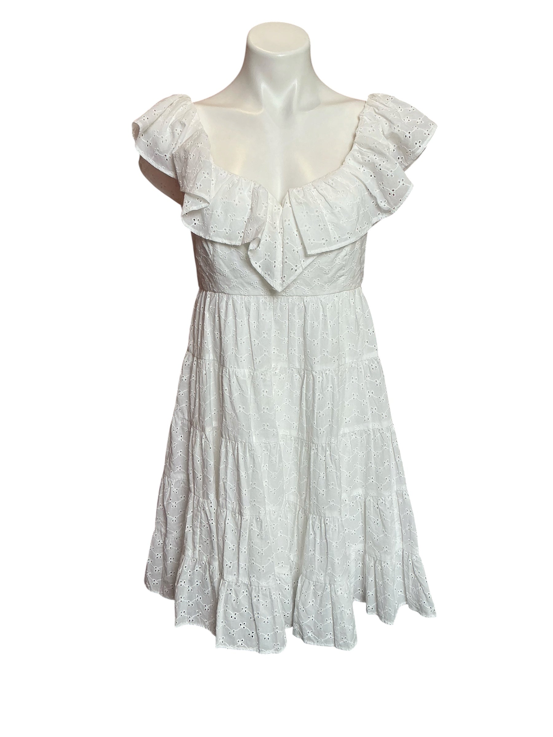 Lilly Pulitzer NWT Emie Dress Resort White Ditsy Vine Eyelet - Size 6