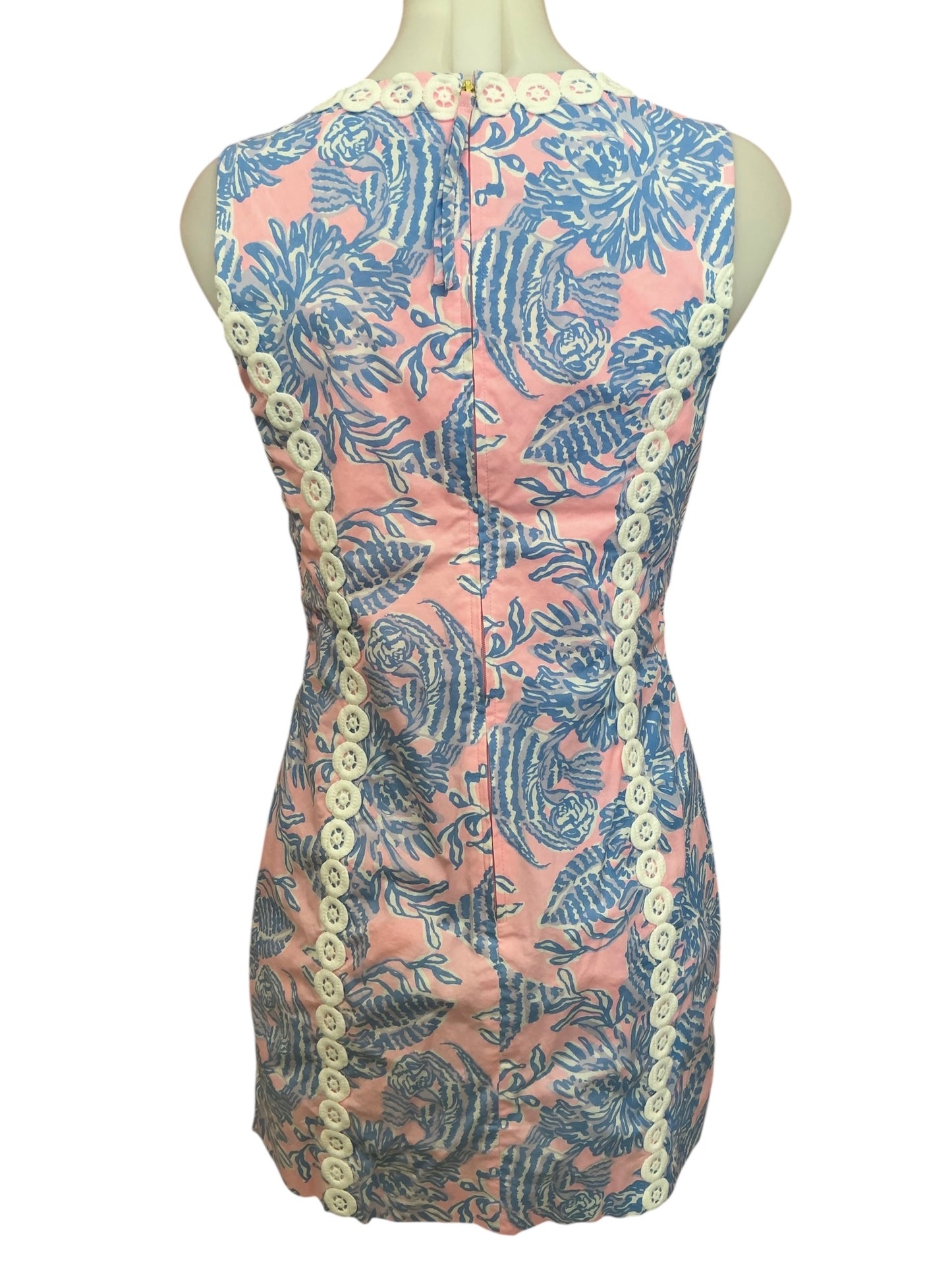 Lilly Pulitzer Ciaran Shift Romper Conch Shell Pink Up Scale - Size 2