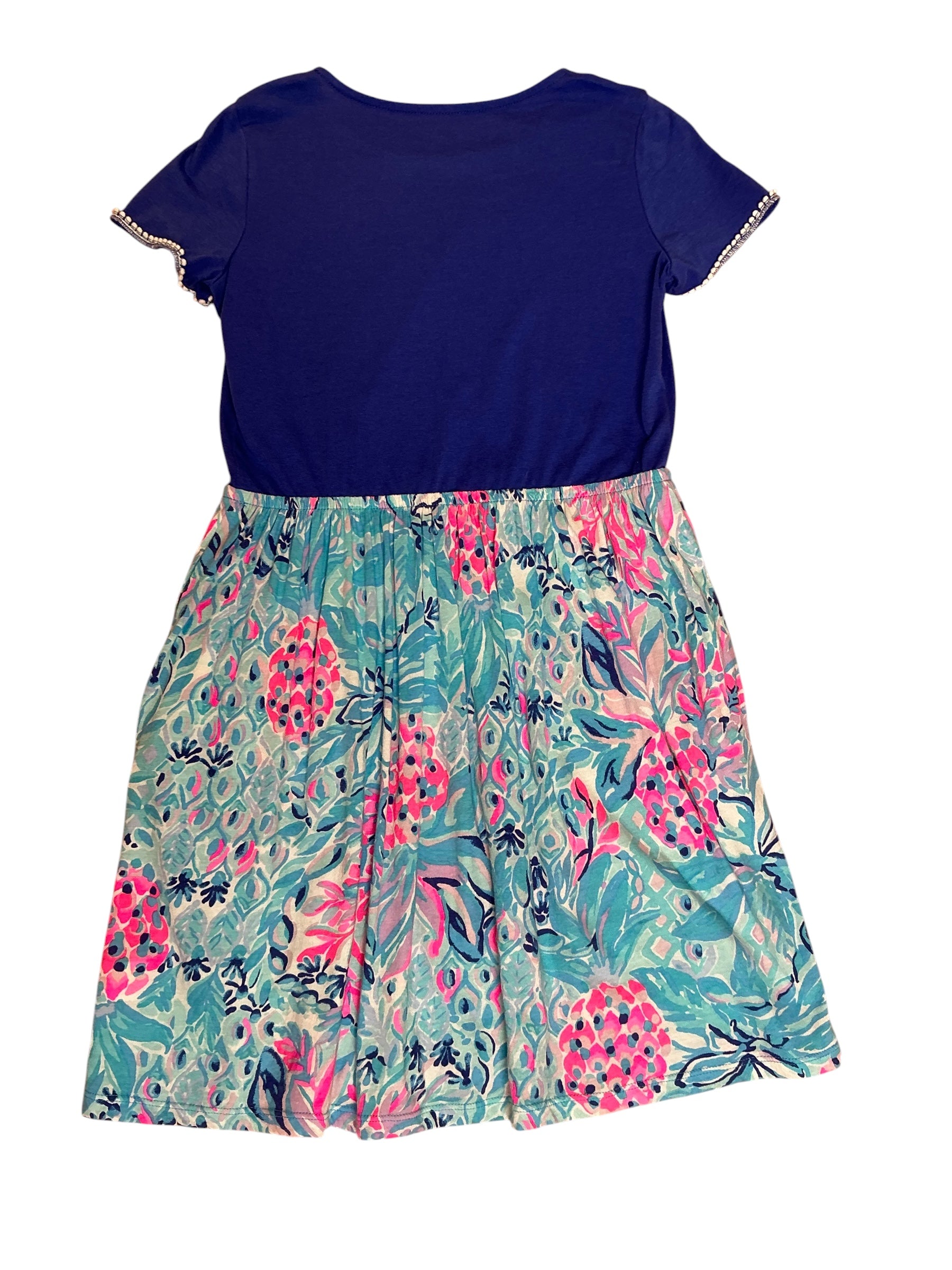 Lilly Pulitzer Girls Giavanna Dress Zanzibar Pockets Princess - Size XL