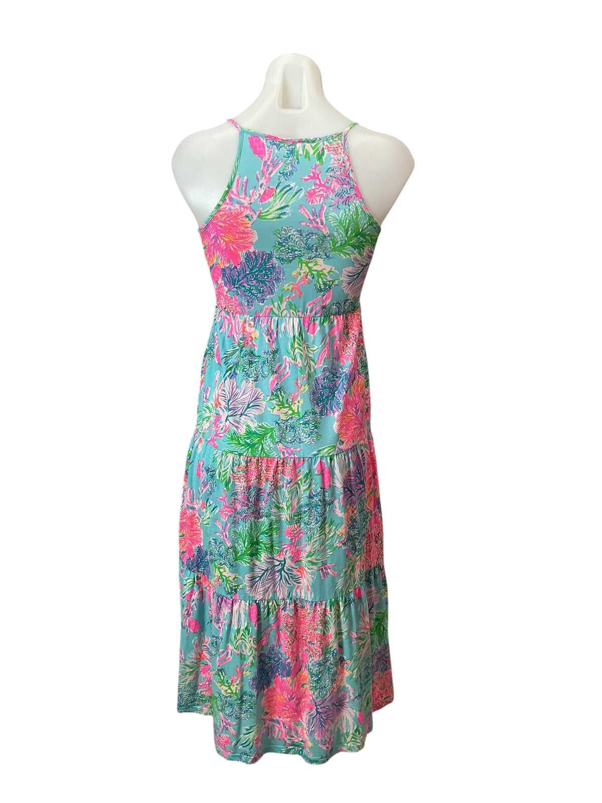 Lilly Pulitzer Kids Mini Loro Midi Dress Cay to my Heart - Size L 8-10