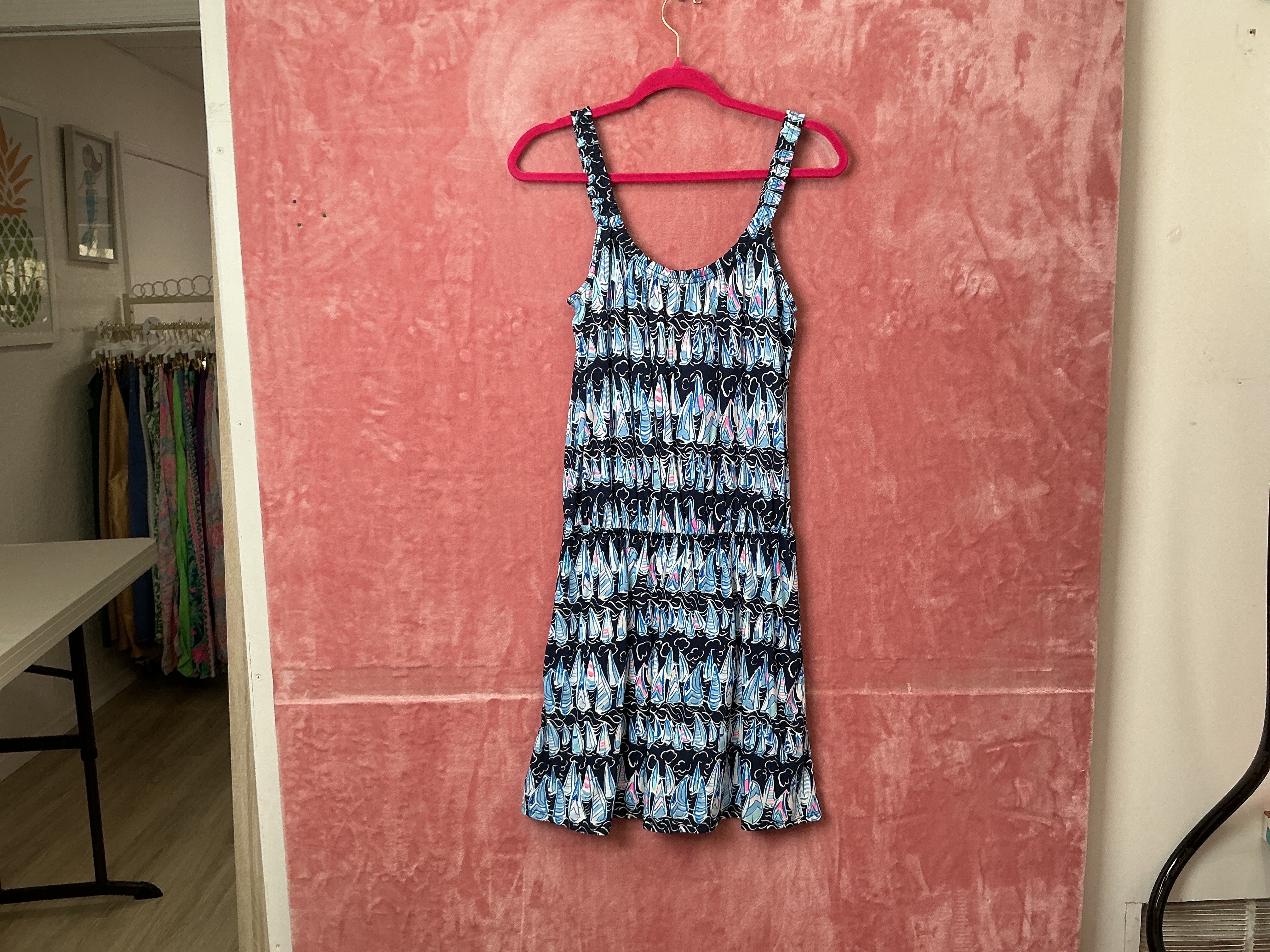 Lilly Pulitzer NWT Lori Romper Low Tide Navy Sails And Stripes - Size S