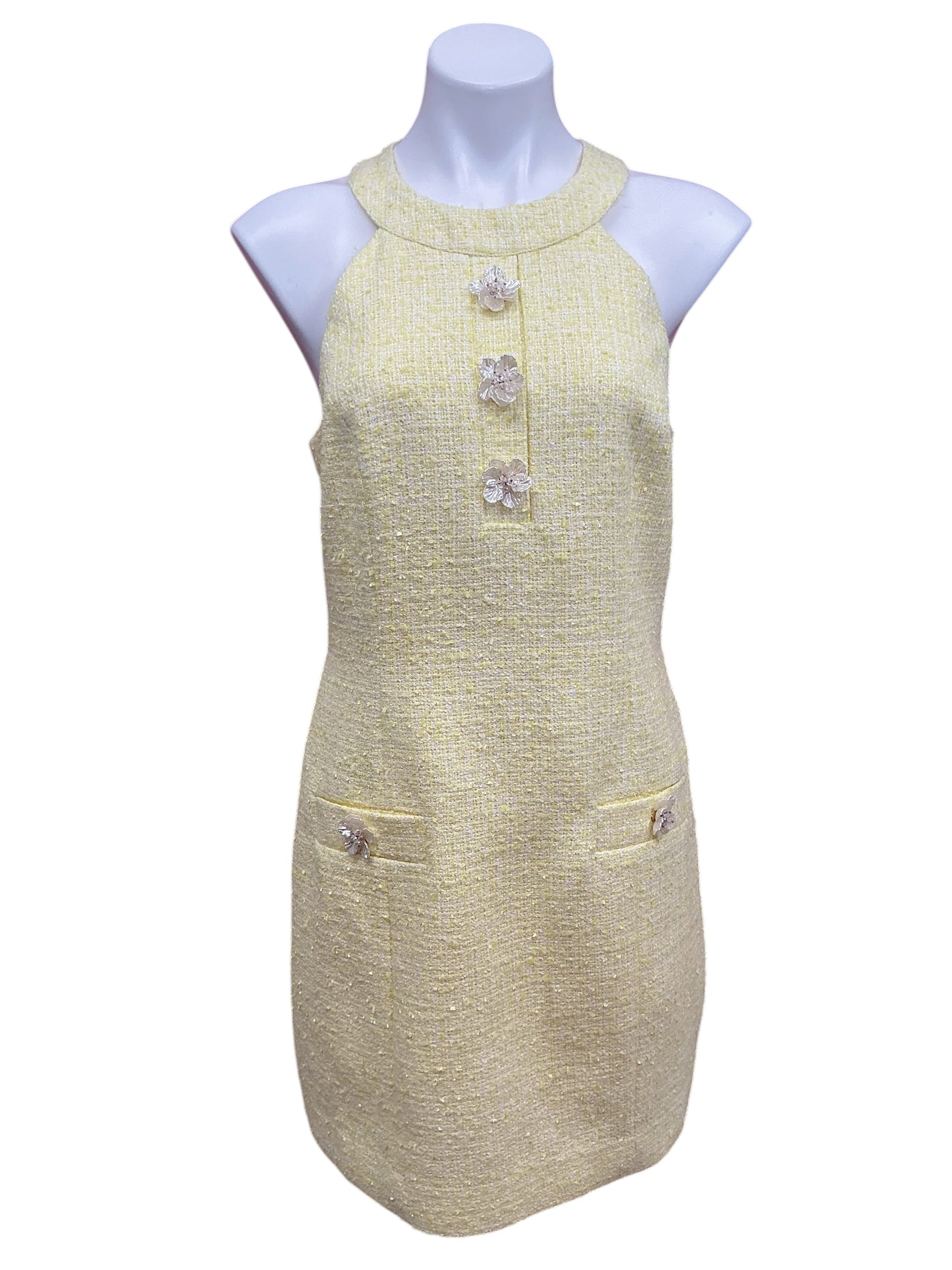 Lilly Pulitzer NWT Margarete Skirted Romper Finch Yellow Chic Chick Boucle - Size 10