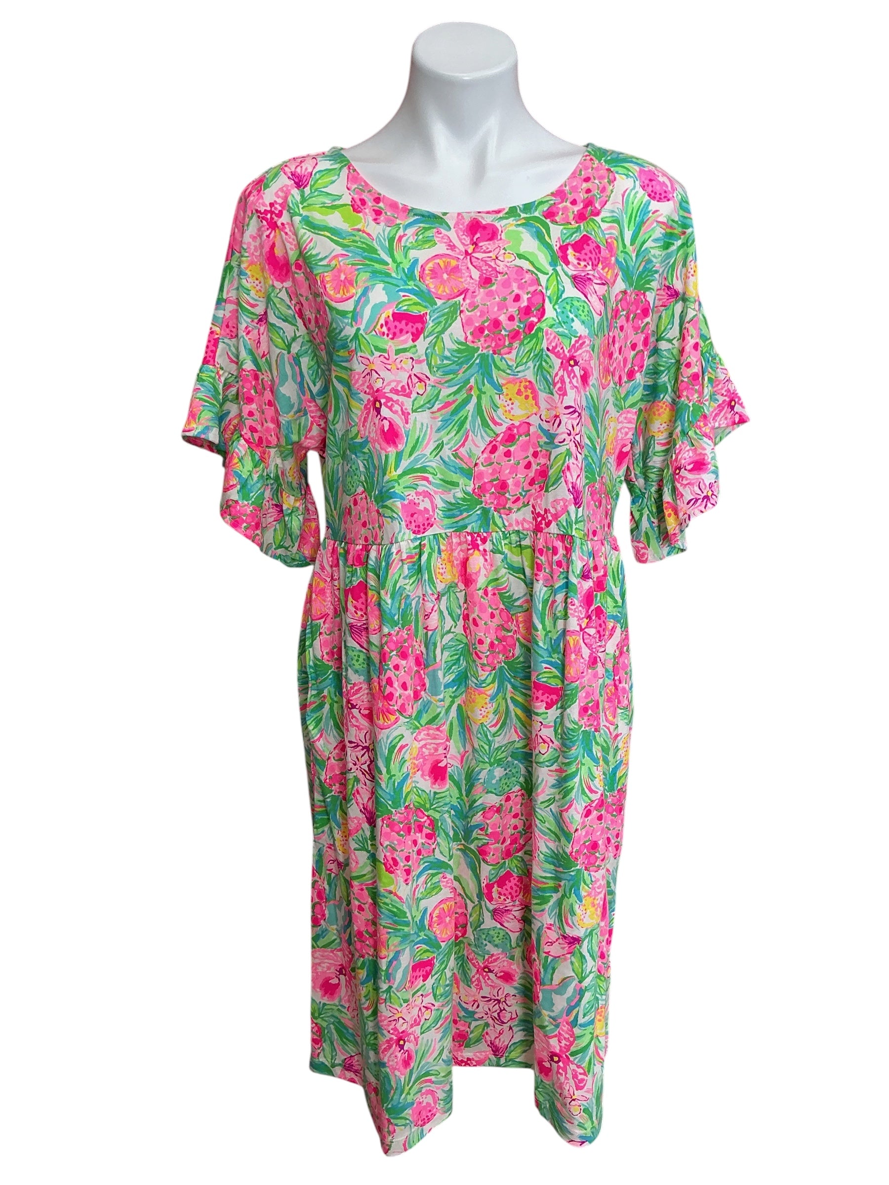 Lilly Pulitzer Tiltson Swing Dress Resort White Pear Necessities - Size L