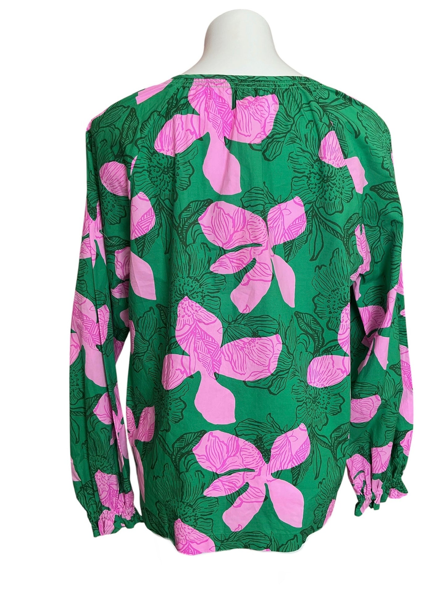 Lilly Pulitzer NWT Aldina Top Kitts Green Sunset Shadows - Size L