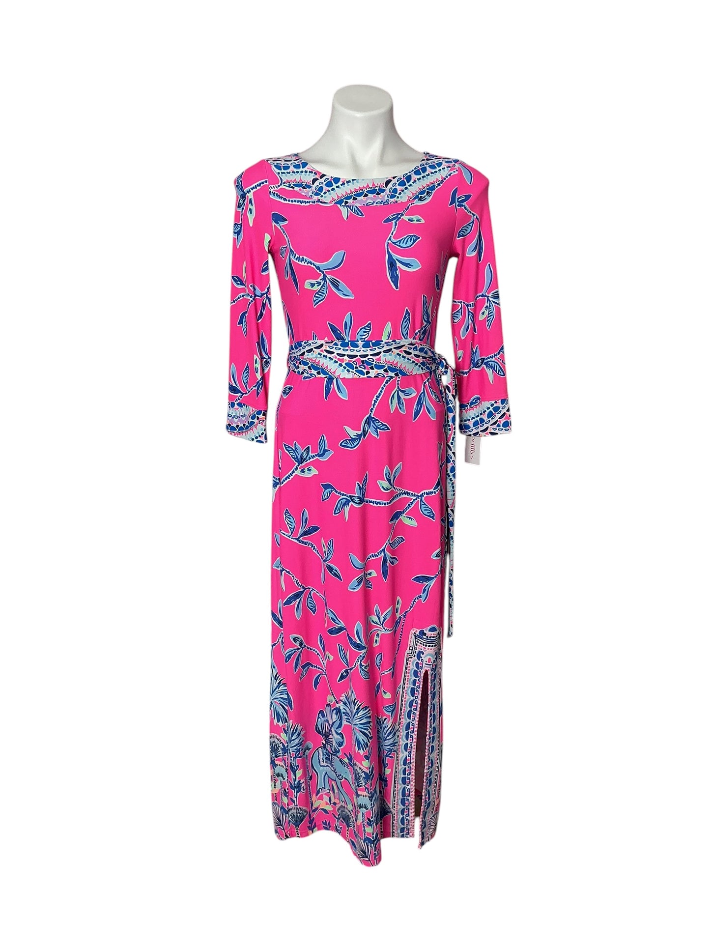 Lilly Pulitzer Carabella ChillyLilly Midi Dress Pink Isle Slathouse Jungle - Size XS