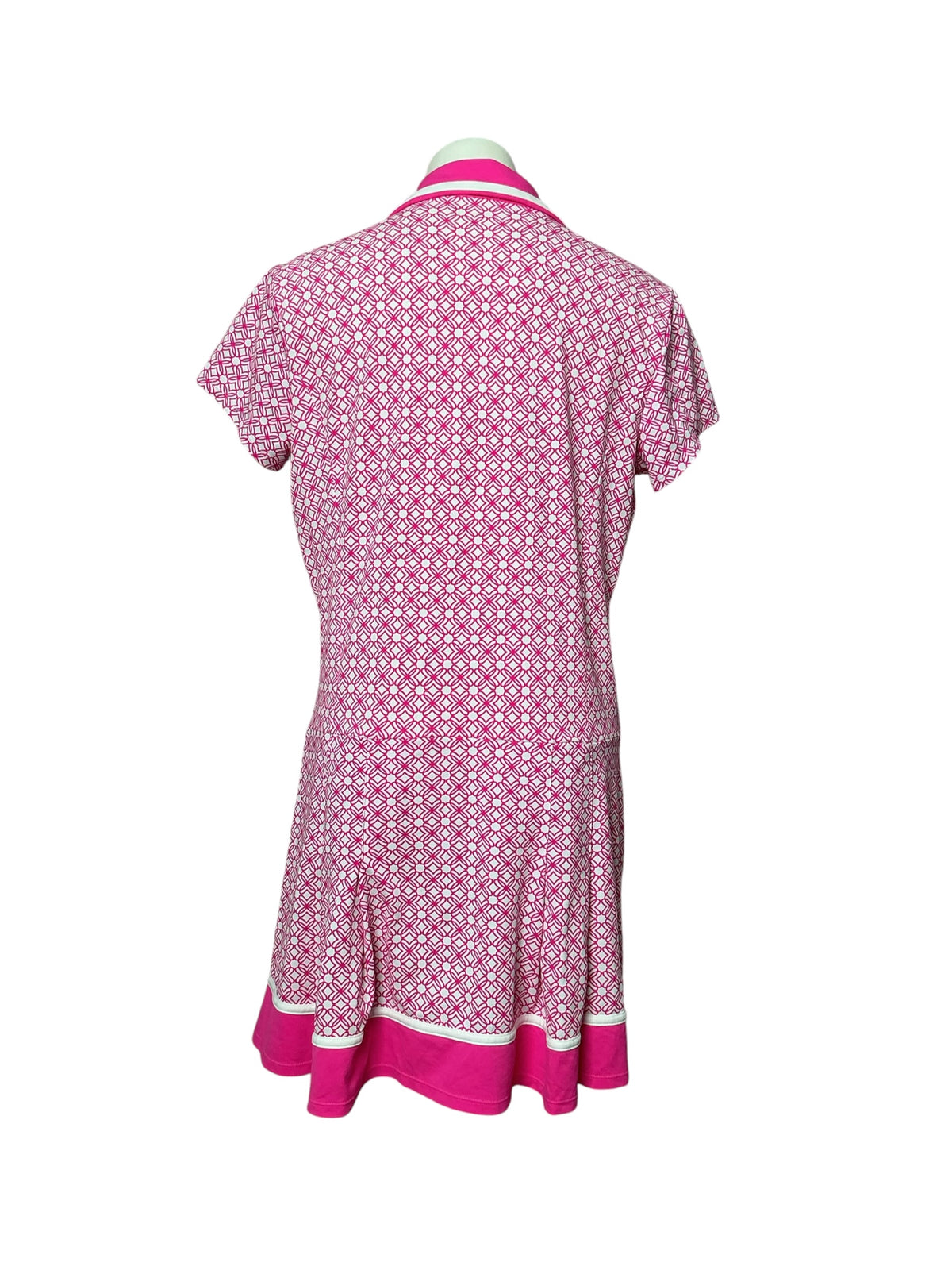 Lilly Pulitzer Luxletic Jessamy Dress Passion Fruit Pink x Resort White - Size XL