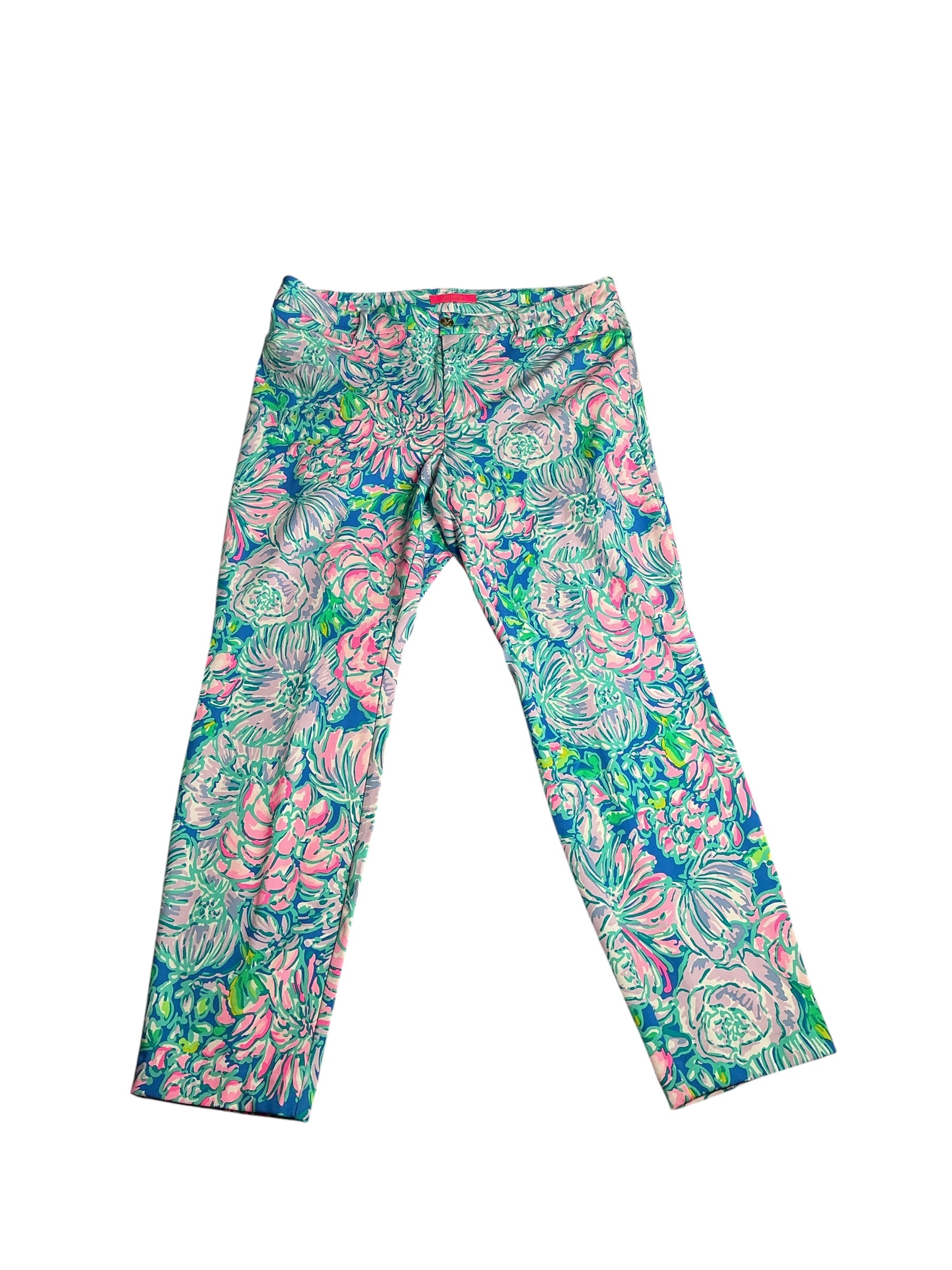 Lilly Pulitzer- NWT Kelly Skinny Ankle Pant Multi In Full Bloom Queen Size 16