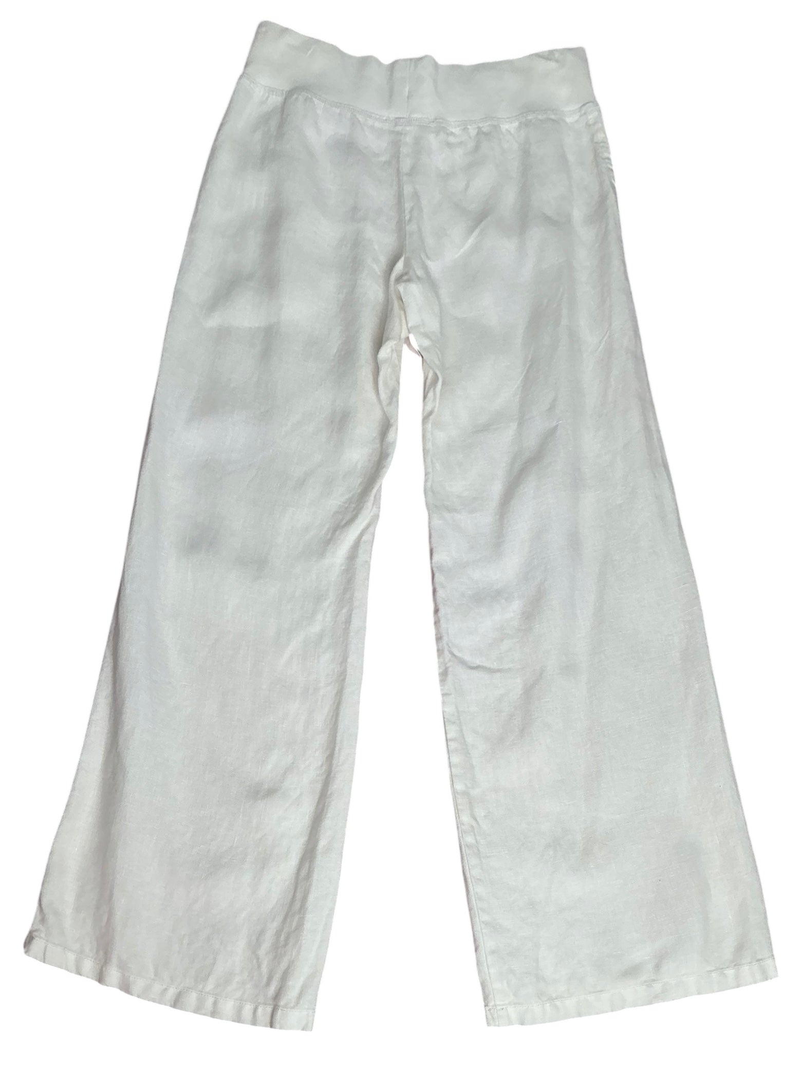 Lilly Pulitzer Brawley Linen Mid-Rise Wide Leg Pants Resort White - Size S