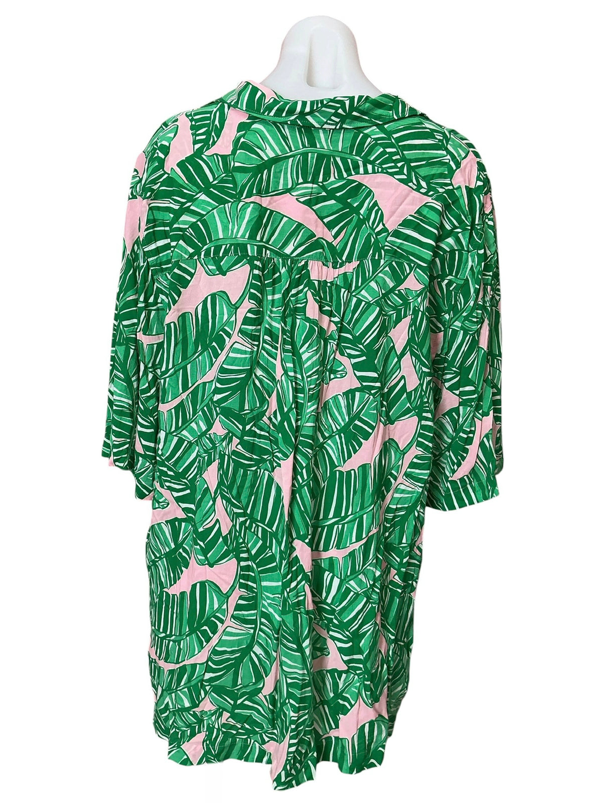 Lilly Pulitzer Franki Shirt Coverup Top Conch Shell Pink Lets Go Bananas - Size XL