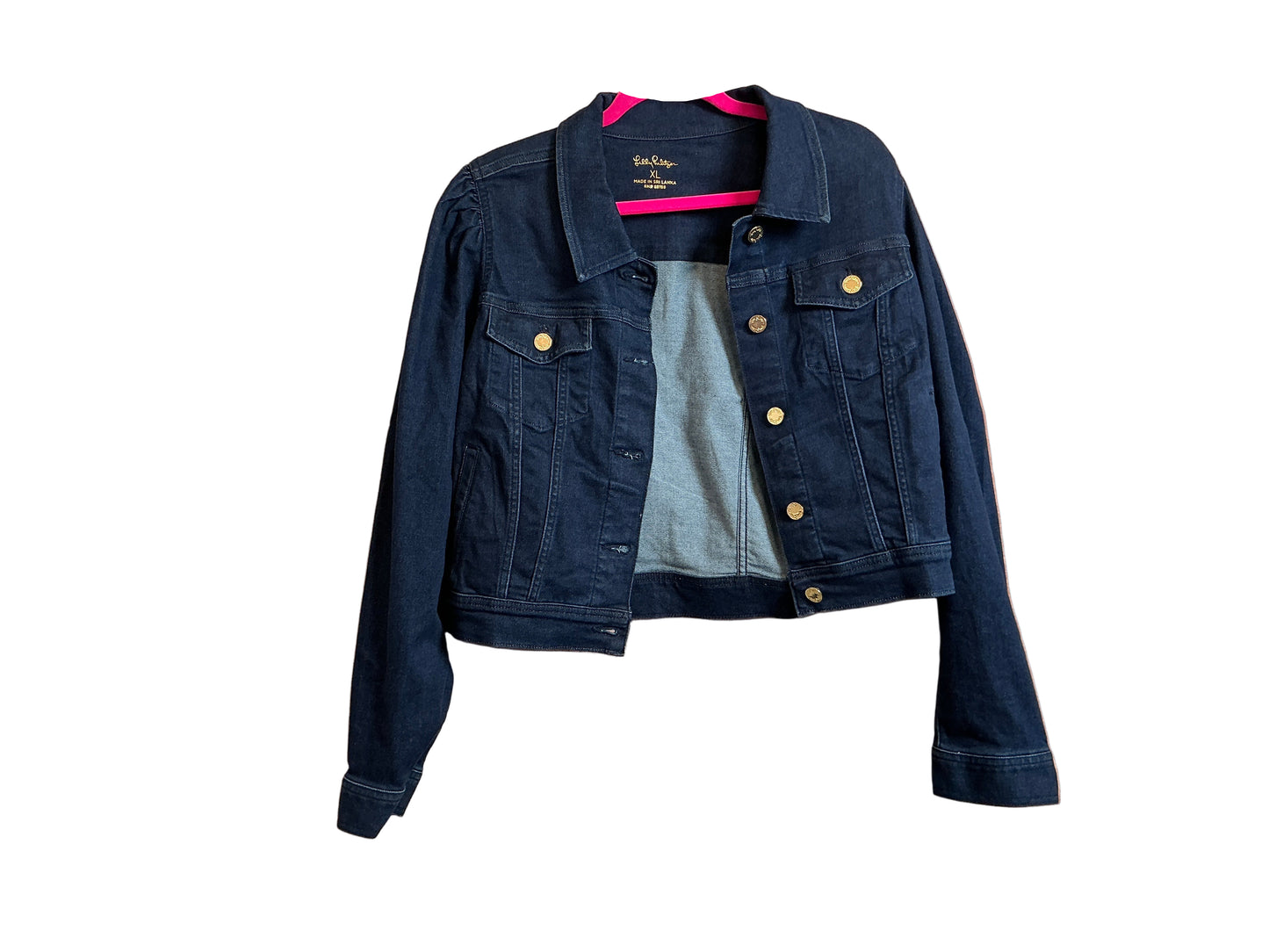 Lilly Pulitzer NWT Laylani Denim Jacket Cosmic Wash - Size XL